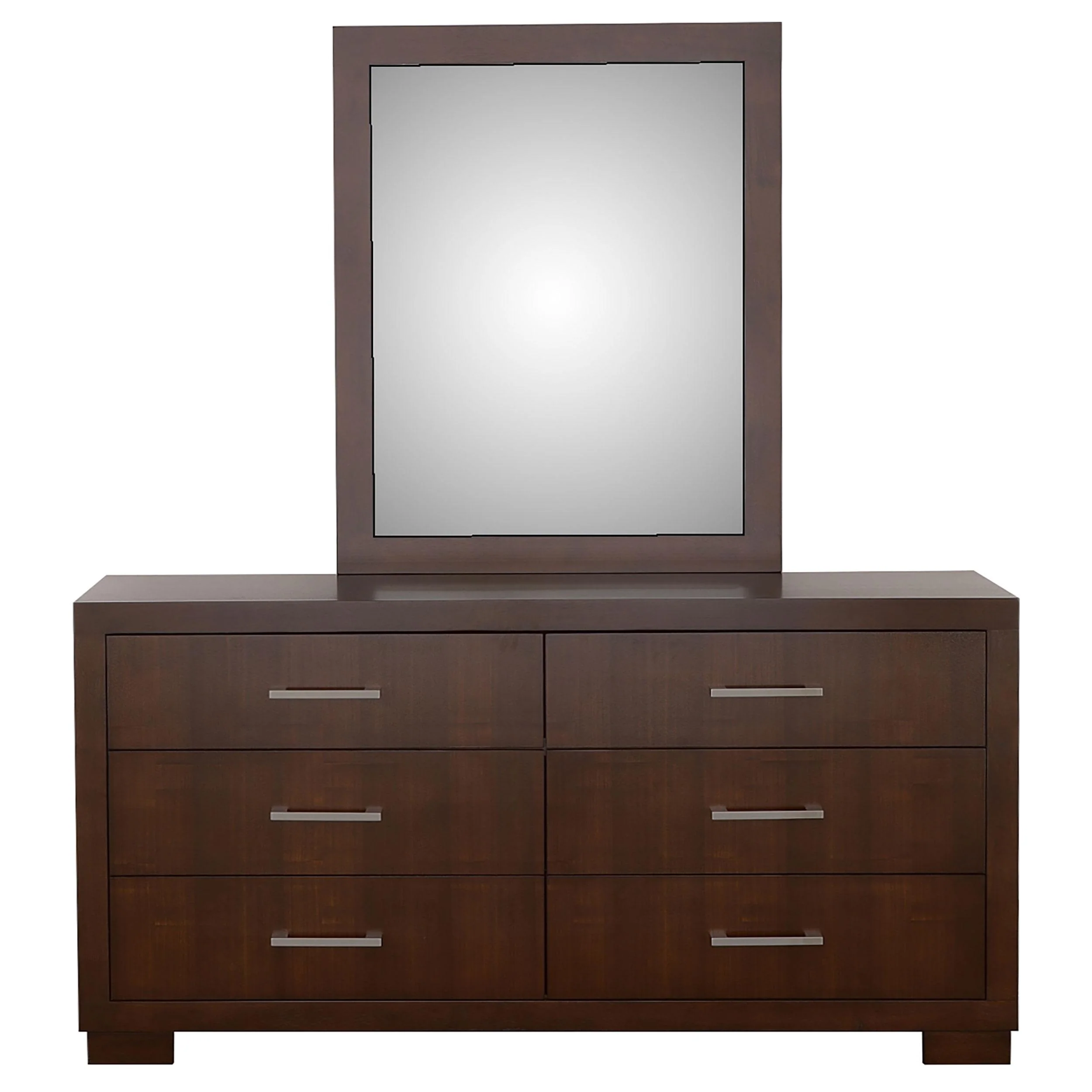 Coaster Furniture Jessica 200713M 6-Drawer Dresser with Mirror - Cappuccino - Image 3