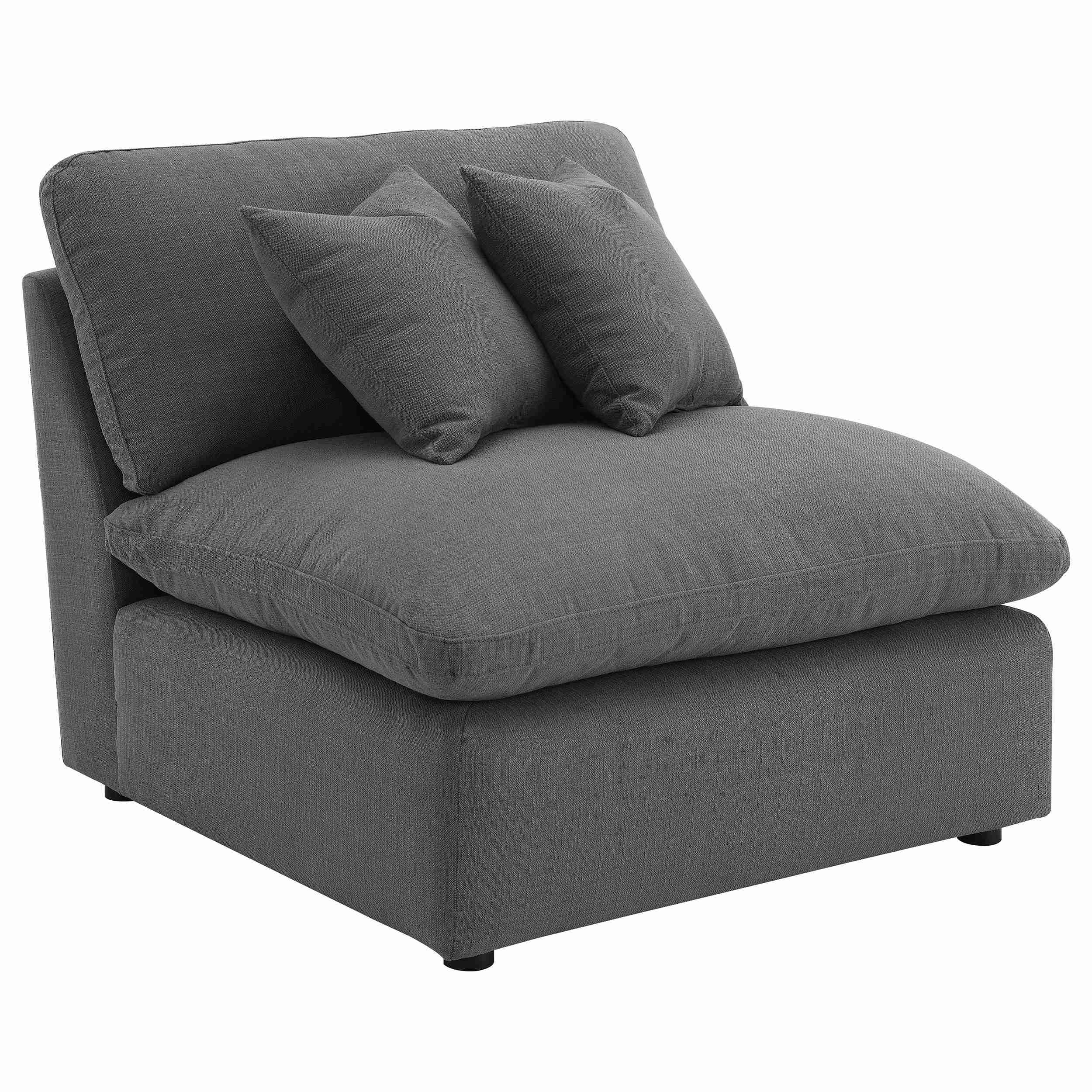 Coaster Furniture Hobson 551455-SET 6 pc Upholstered Modular Sectional Sofa - Charcoal - Image 2