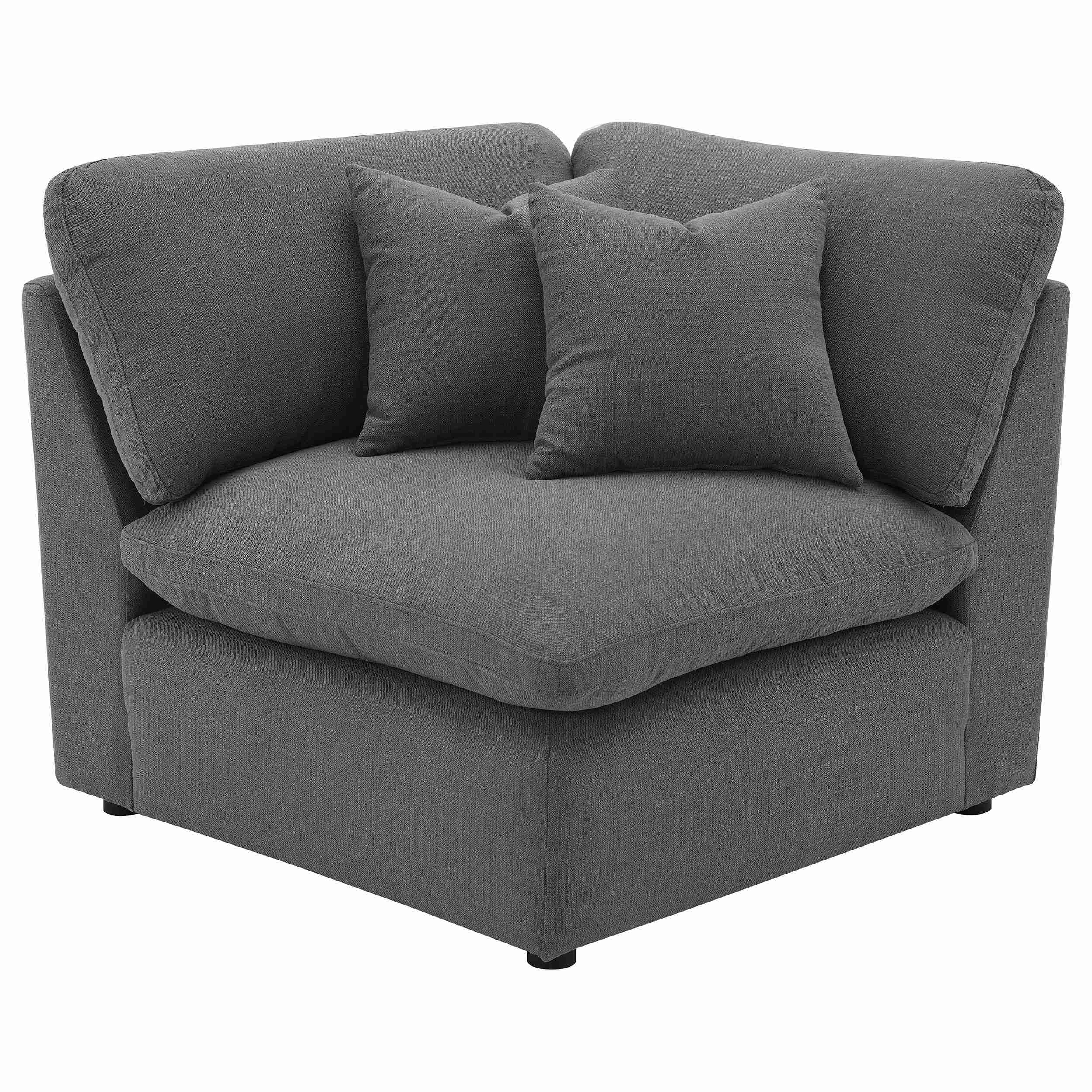 Coaster Furniture Hobson 551455-SET 6 pc Upholstered Modular Sectional Sofa - Charcoal - Image 3