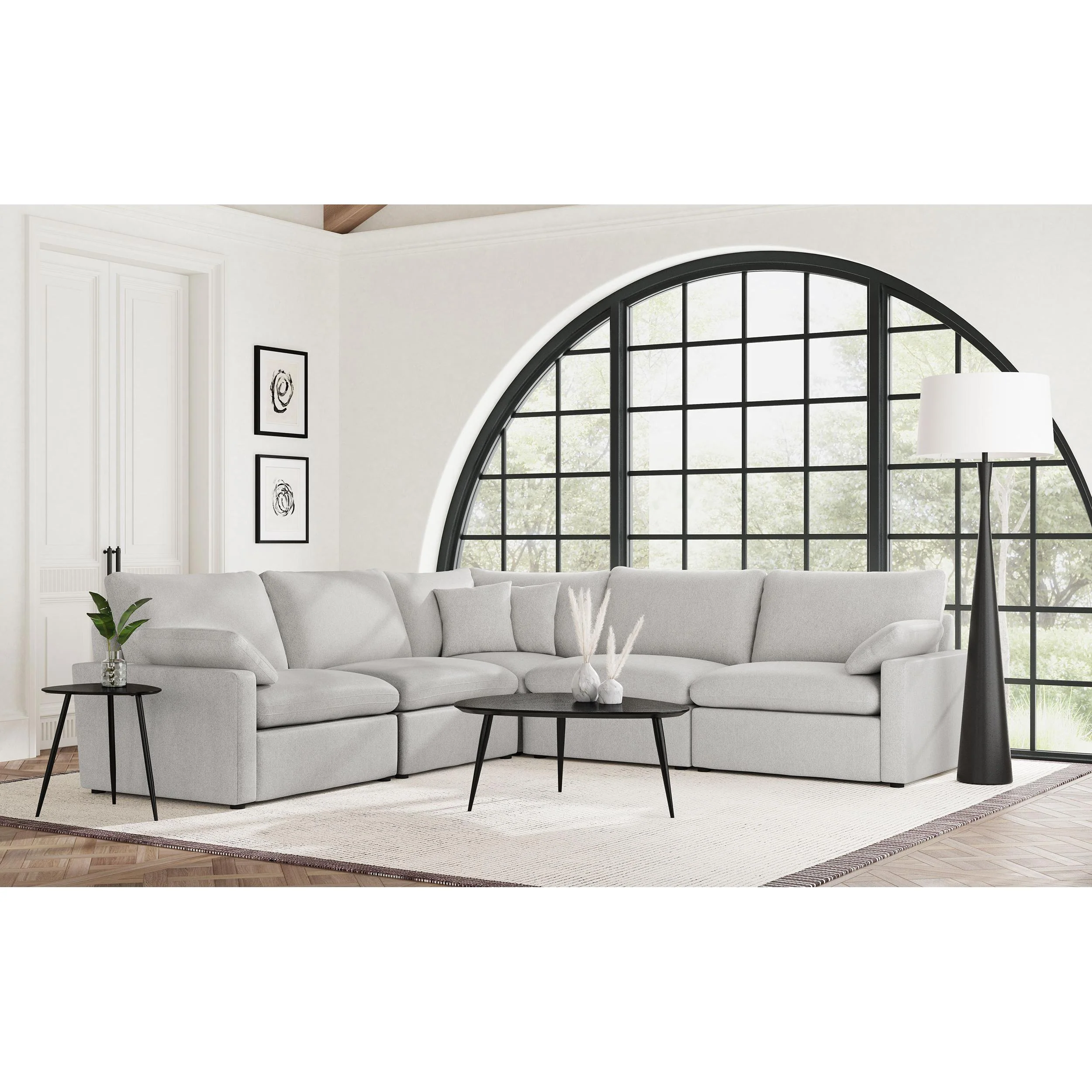 Coaster Furniture Collins 609560P Modular Power Reclining Sectional Sofa Set - Grey - Image 2