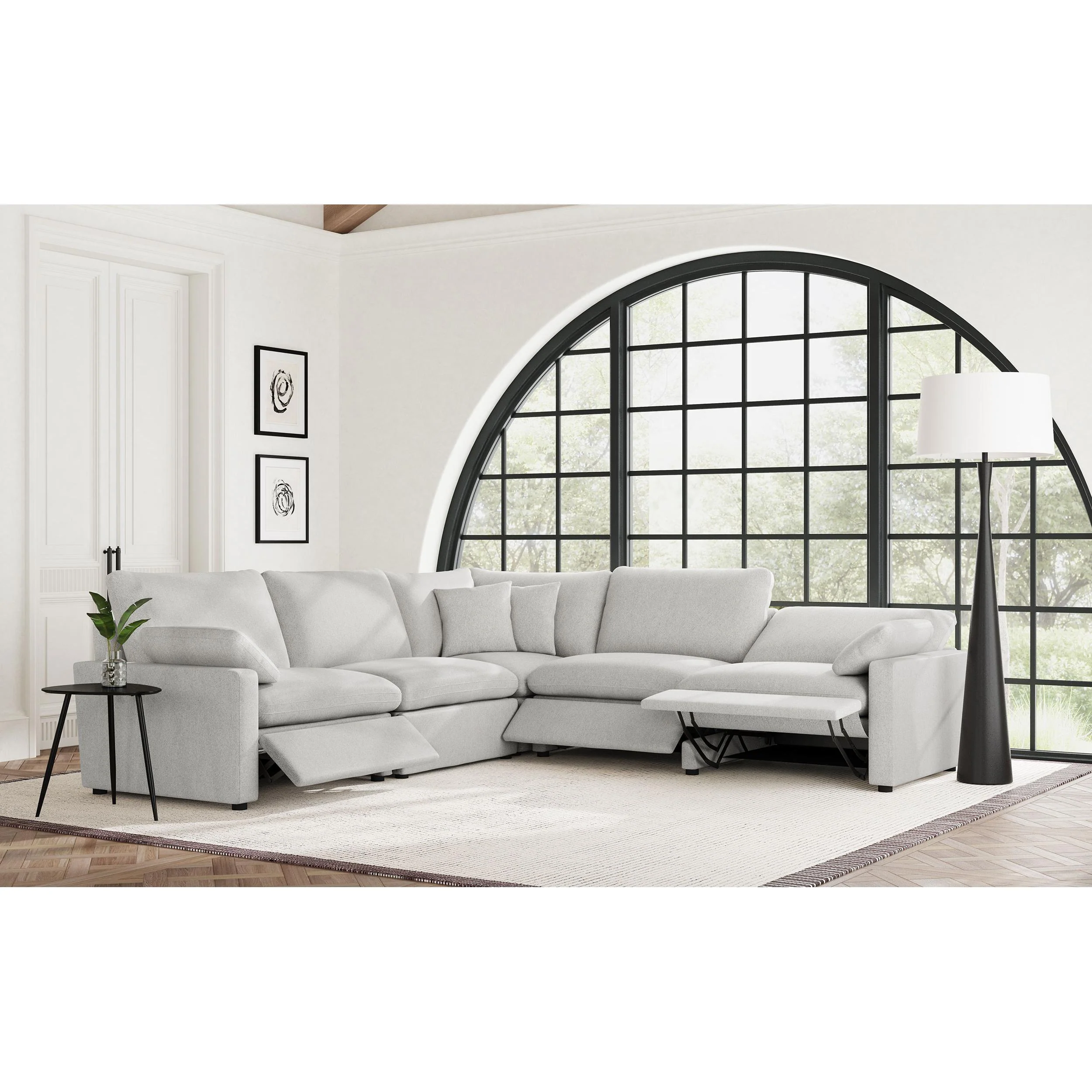 Coaster Furniture Collins 609560P Modular Power Reclining Sectional Sofa Set - Grey - Image 3