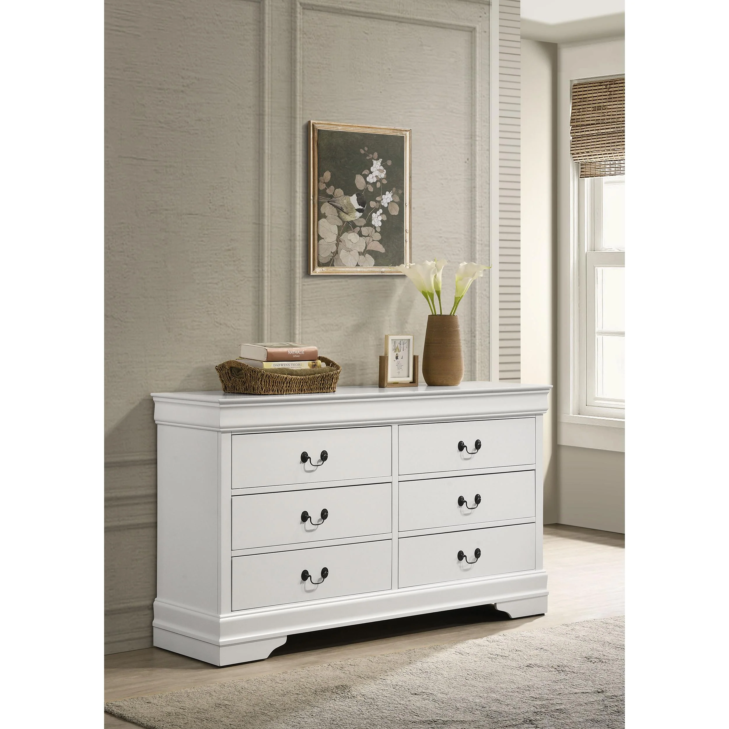 Coaster Furniture Louis Philippe 202443 6-Drawer Dresser - White - Image 2