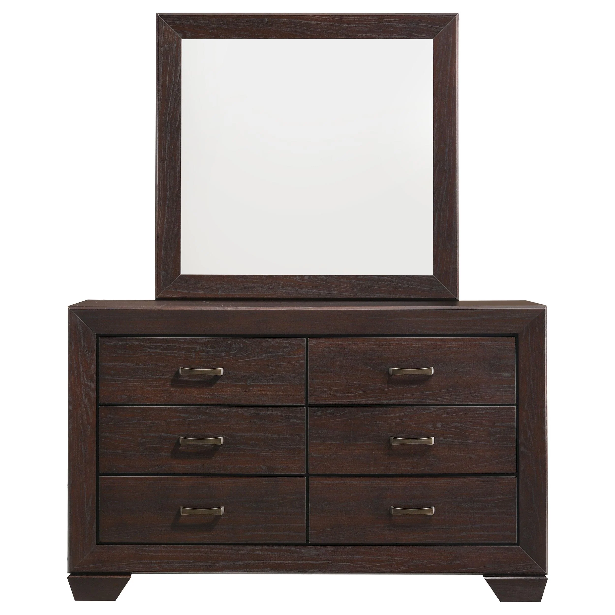 Coaster Furniture Kauffman 204393M 6-Drawer Dresser with Mirror - Dark Cocoa - Image 3
