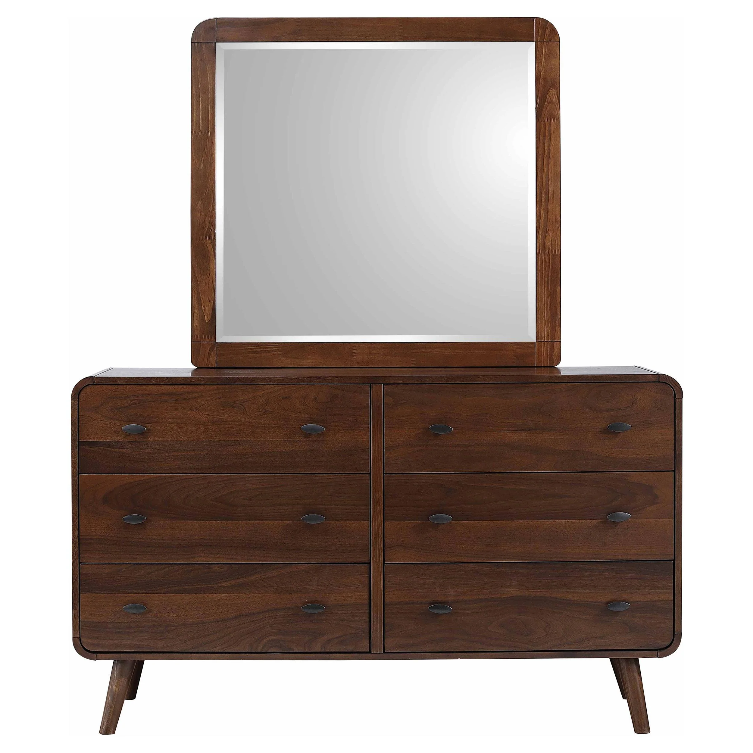 Coaster Furniture Robyn 205133M 6-Drawer Dresser with Mirror - Dark Walnut - Image 3