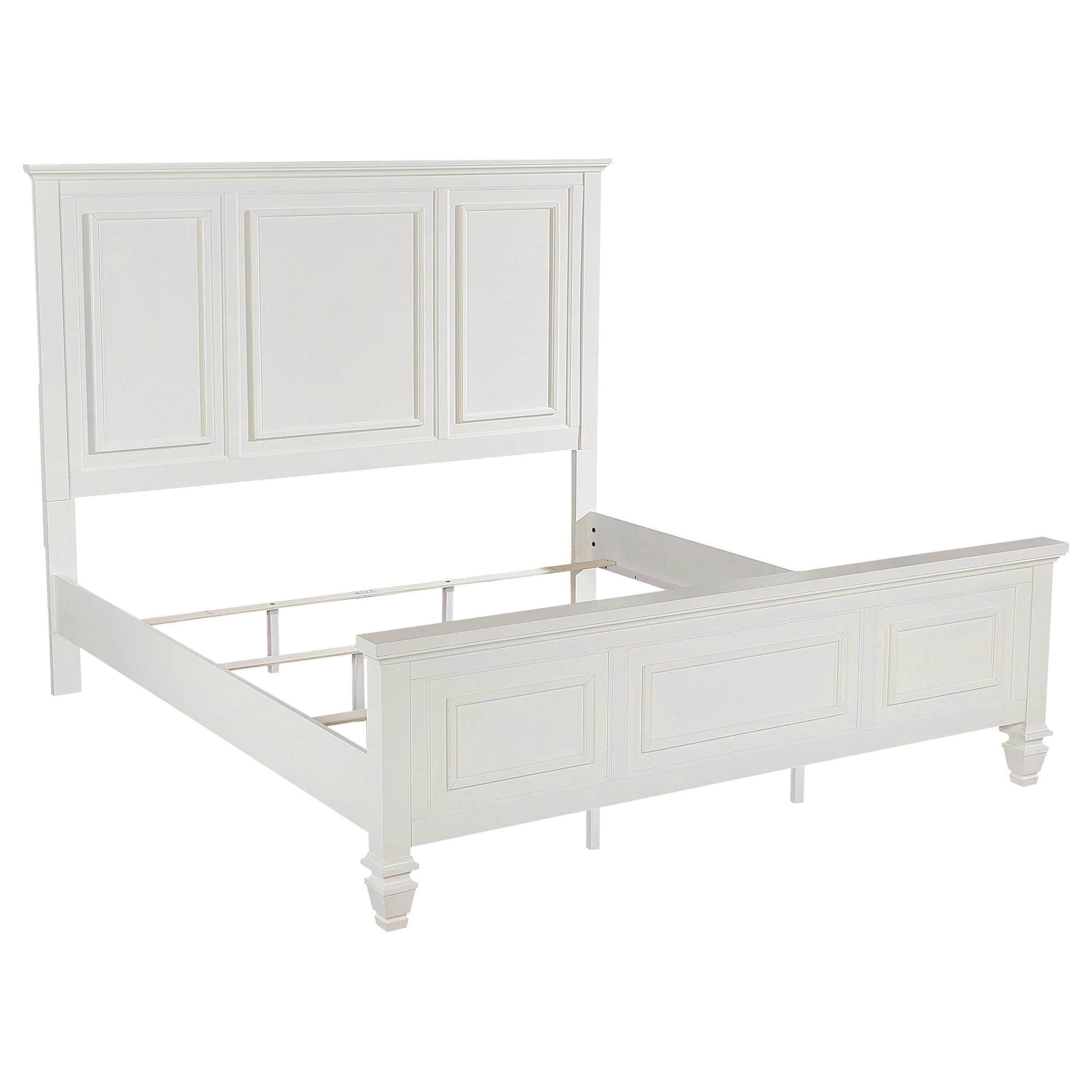 Coaster Furniture Sandy Beach 201301KWN 63-inch California King Panel Bed - Cream White - Image 1