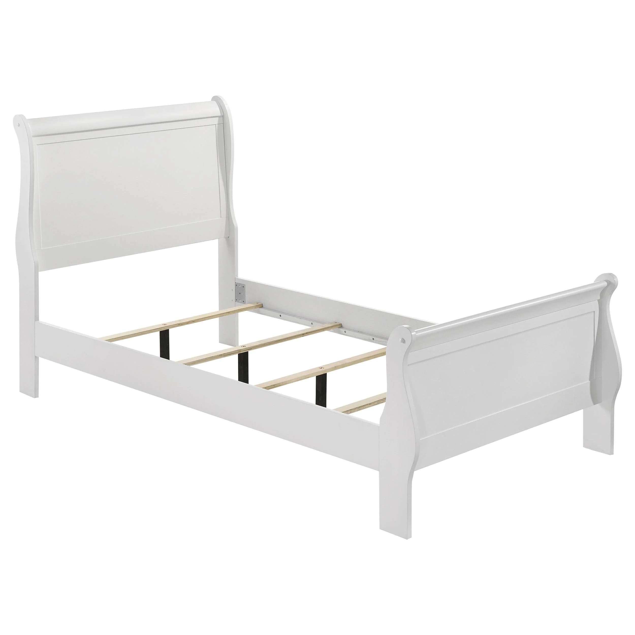 Coaster Furniture Louis Philippe 202441T 47-inch Twin Sleigh Panel Bed - White - Image 1