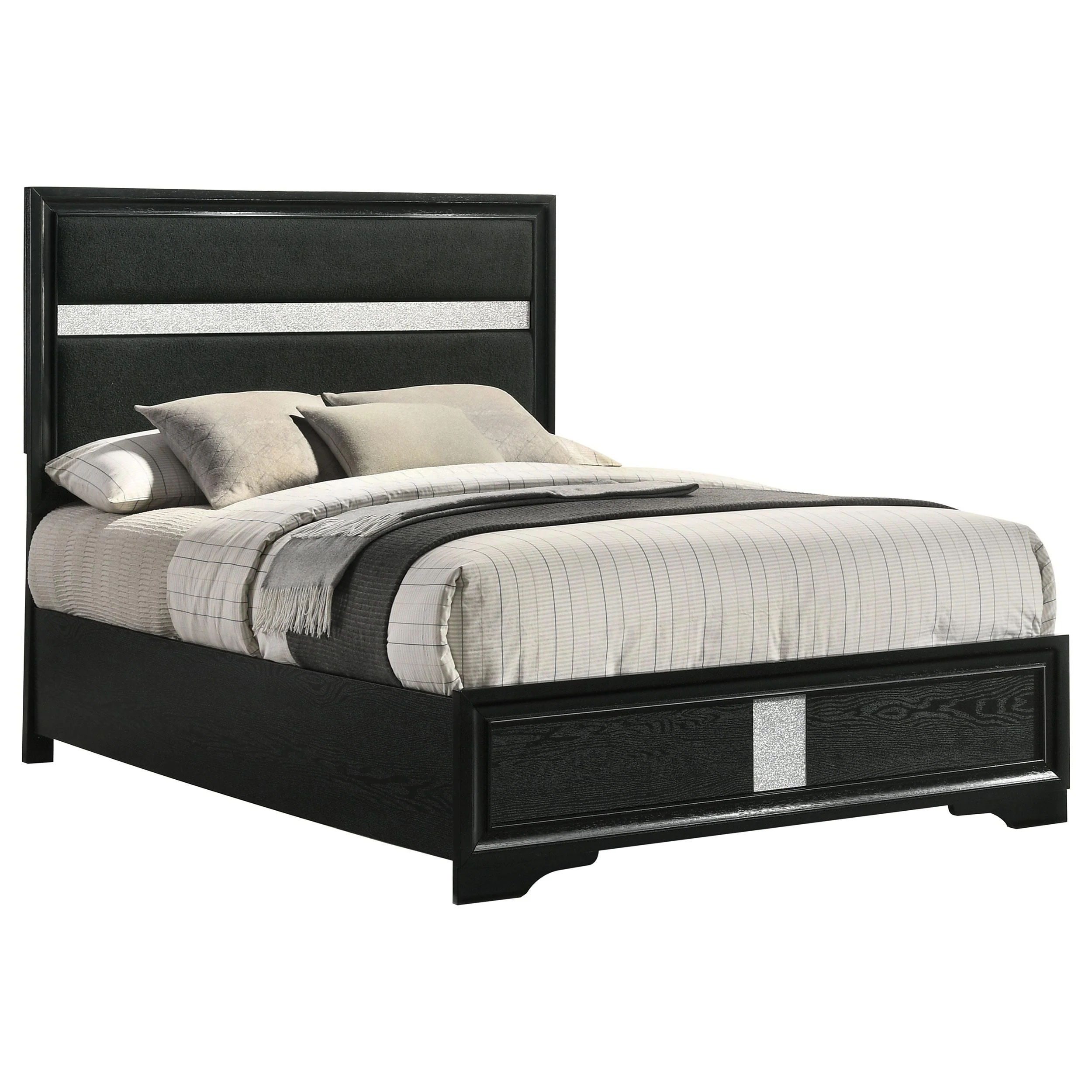 Coaster Furniture Miranda 206360F 54-inch Upholstered Full Panel Bed - Black - Image 3