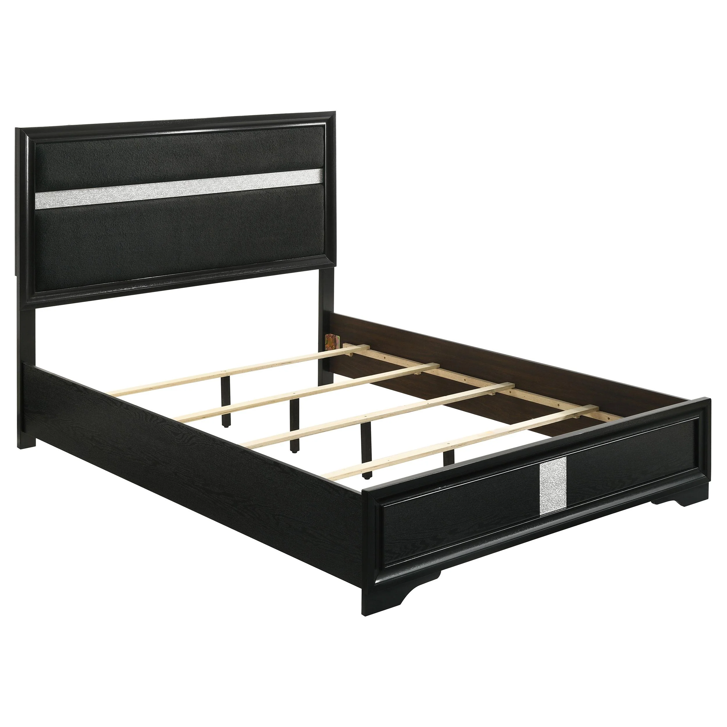 Coaster Furniture Miranda 206360KE 54-inch Upholstered Eastern King Panel Bed - Black - Image 1