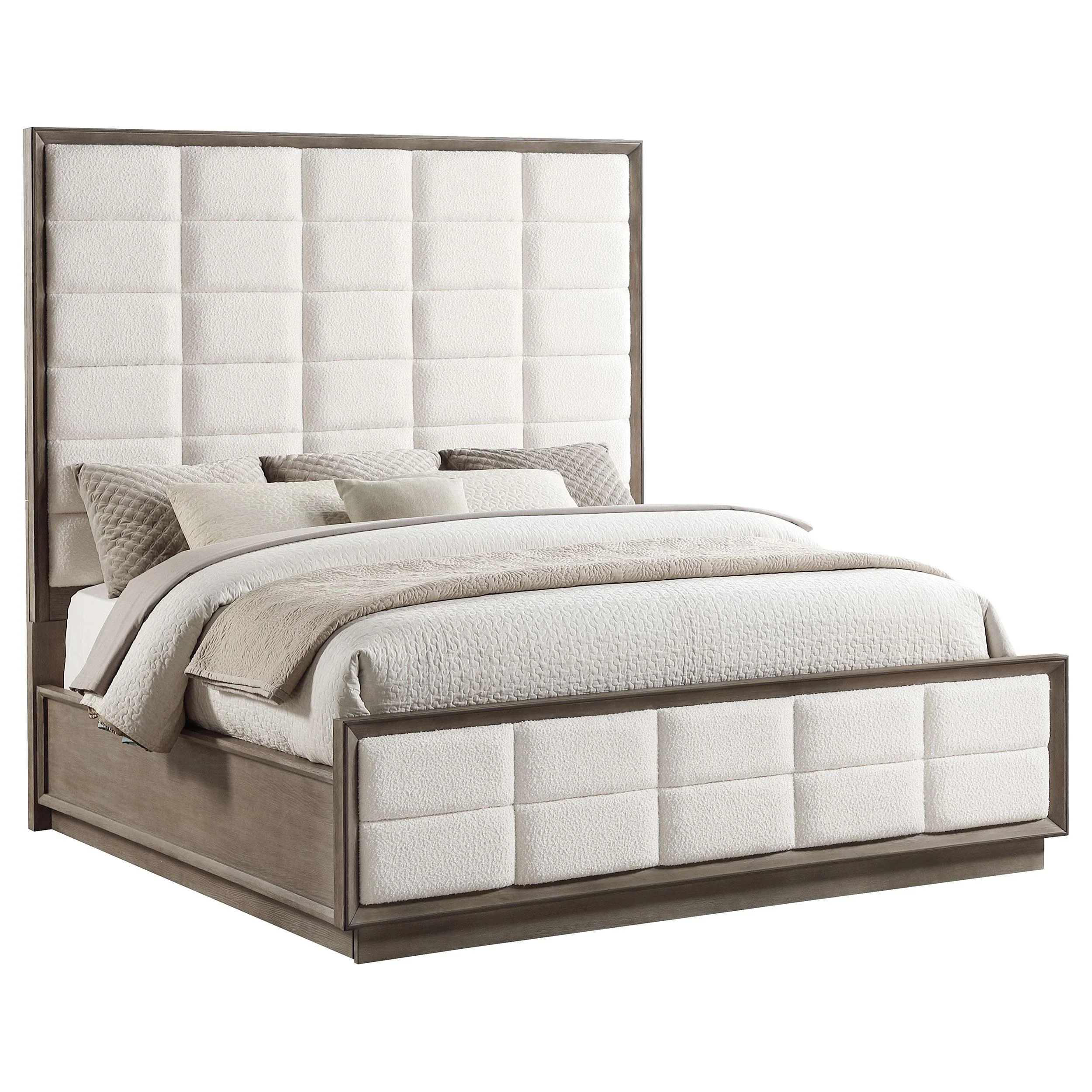 Coaster Furniture Durango 223271KE 80-inch Eastern King Panel Bed - Taupe Oak - Image 3