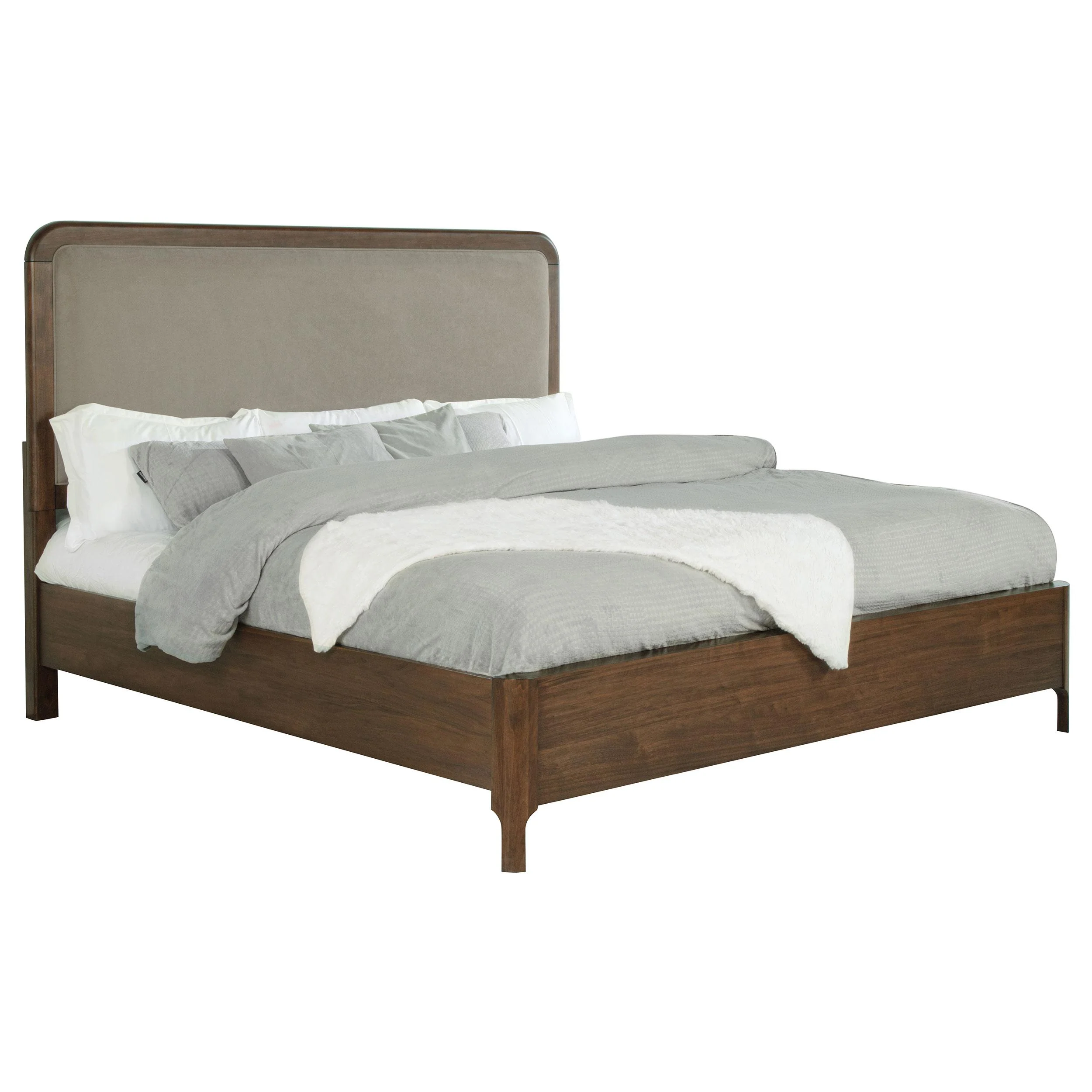 Coaster Furniture Maderia 223321Q 57-inch Upholstered Queen Panel Bed - Walnut - Image 3