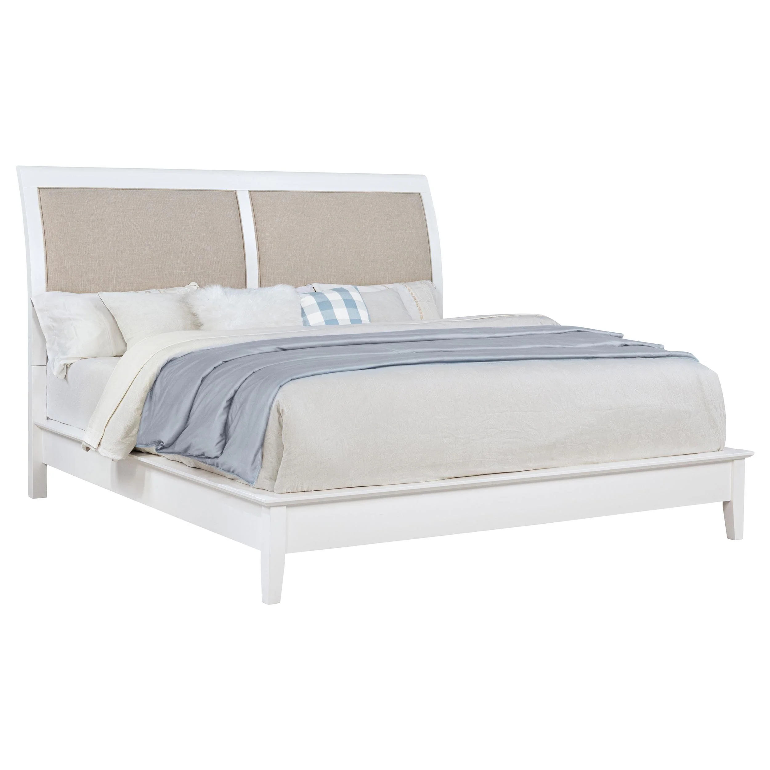 Coaster Furniture Bexhill 223471Q 56-inch Upholstered Queen Panel Bed - White - Image 2