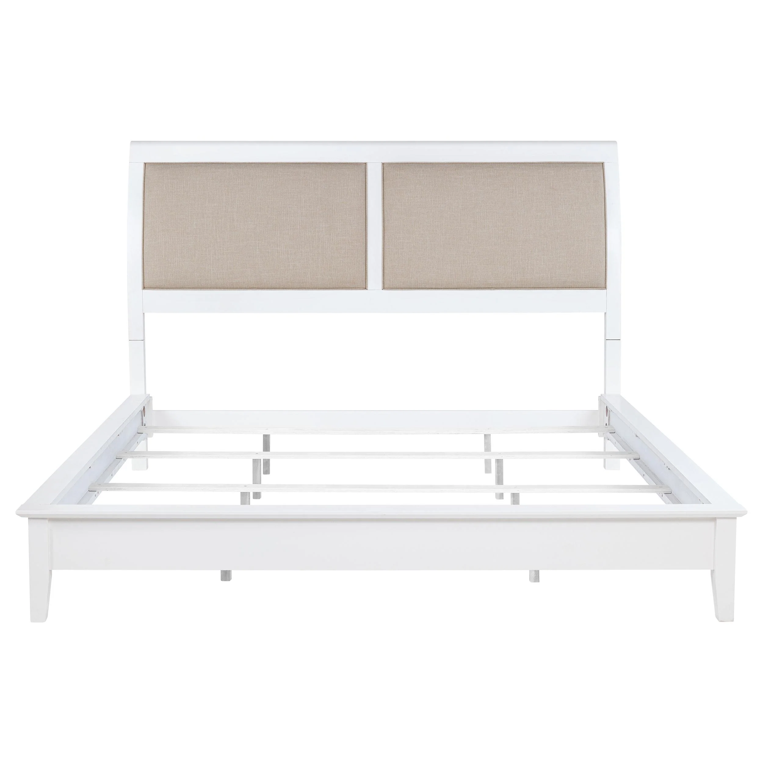 Coaster Furniture Bexhill 223471KE 56-inch Upholstered Eastern King Panel Bed - White - Image 3