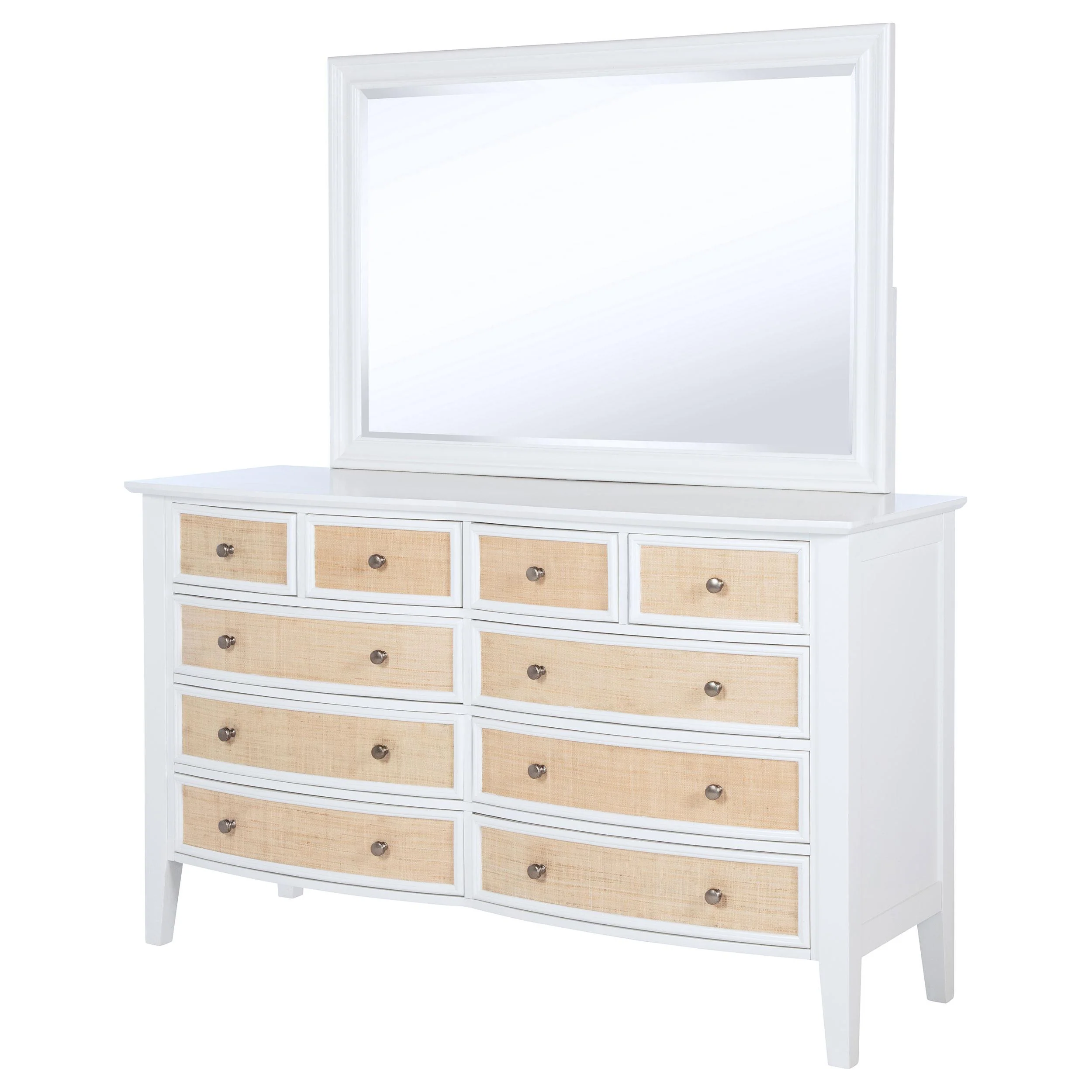 Coaster Furniture Bexhill 223473M 10-Drawer Dresser and Mirror - White - Image 3