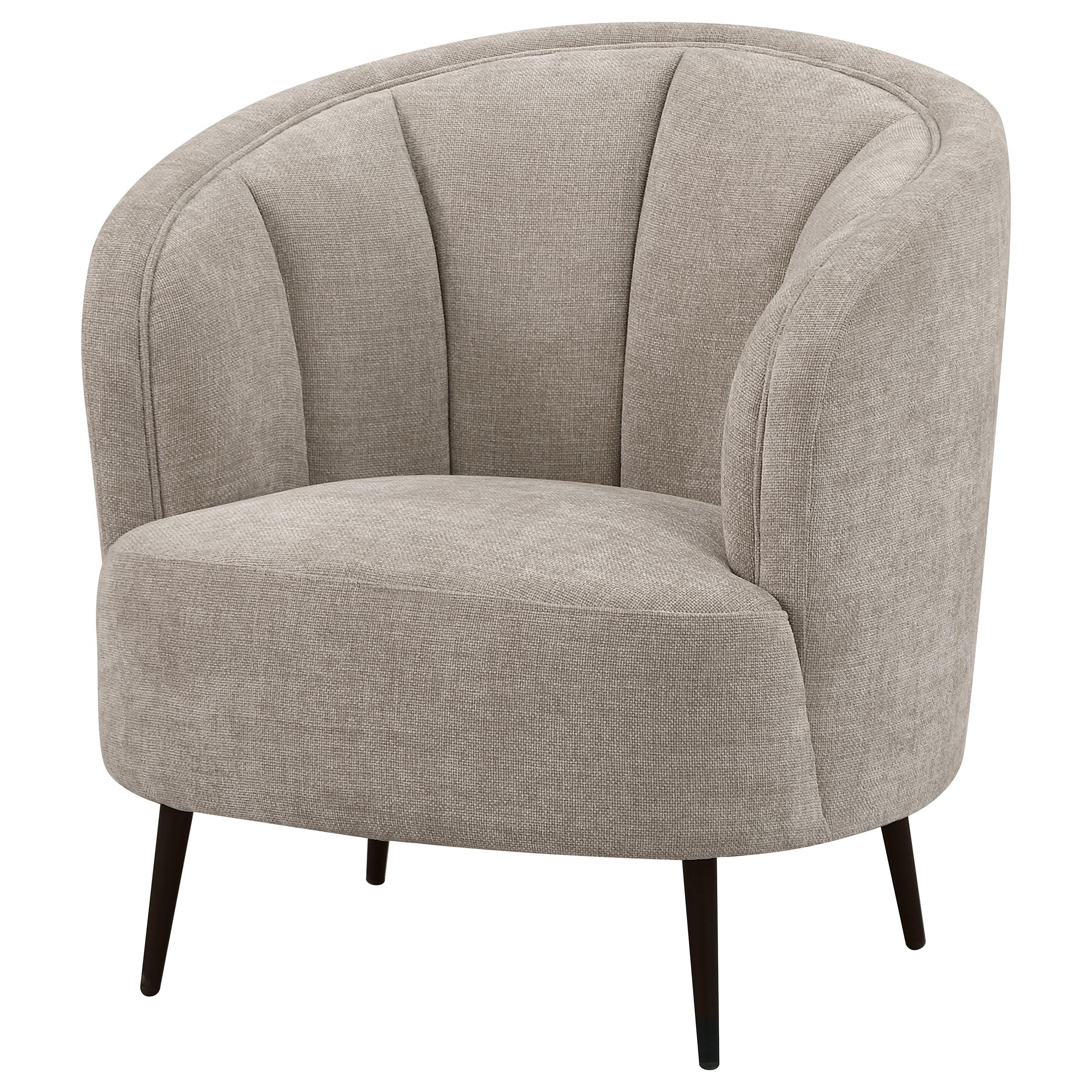 Coaster Furniture Ellorie 504839 Upholstered Channel Back Curved Chair - Beige - Image 3
