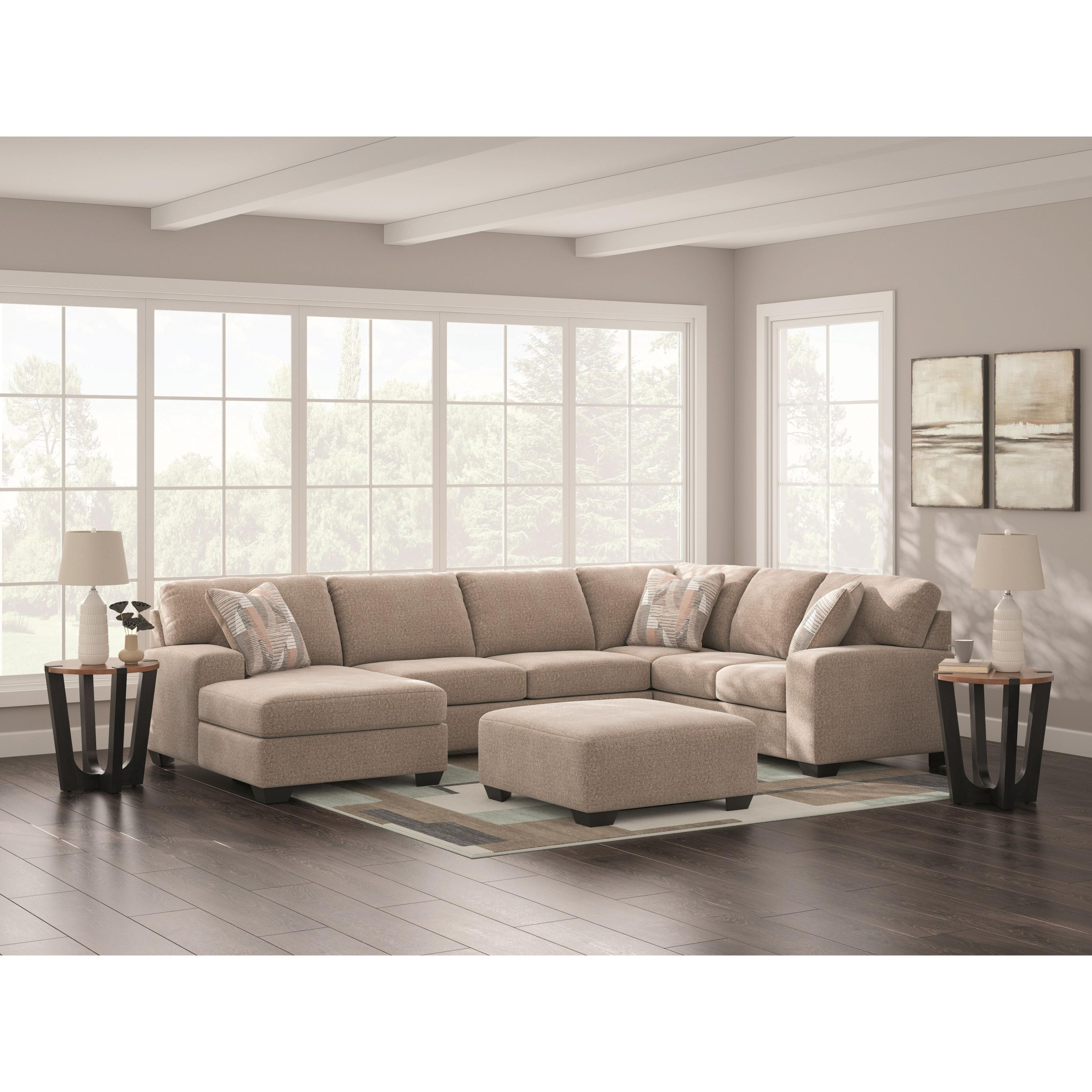 Benchcraft Newellen 48404S1 3 pc Sectional with Chaise - Image 3