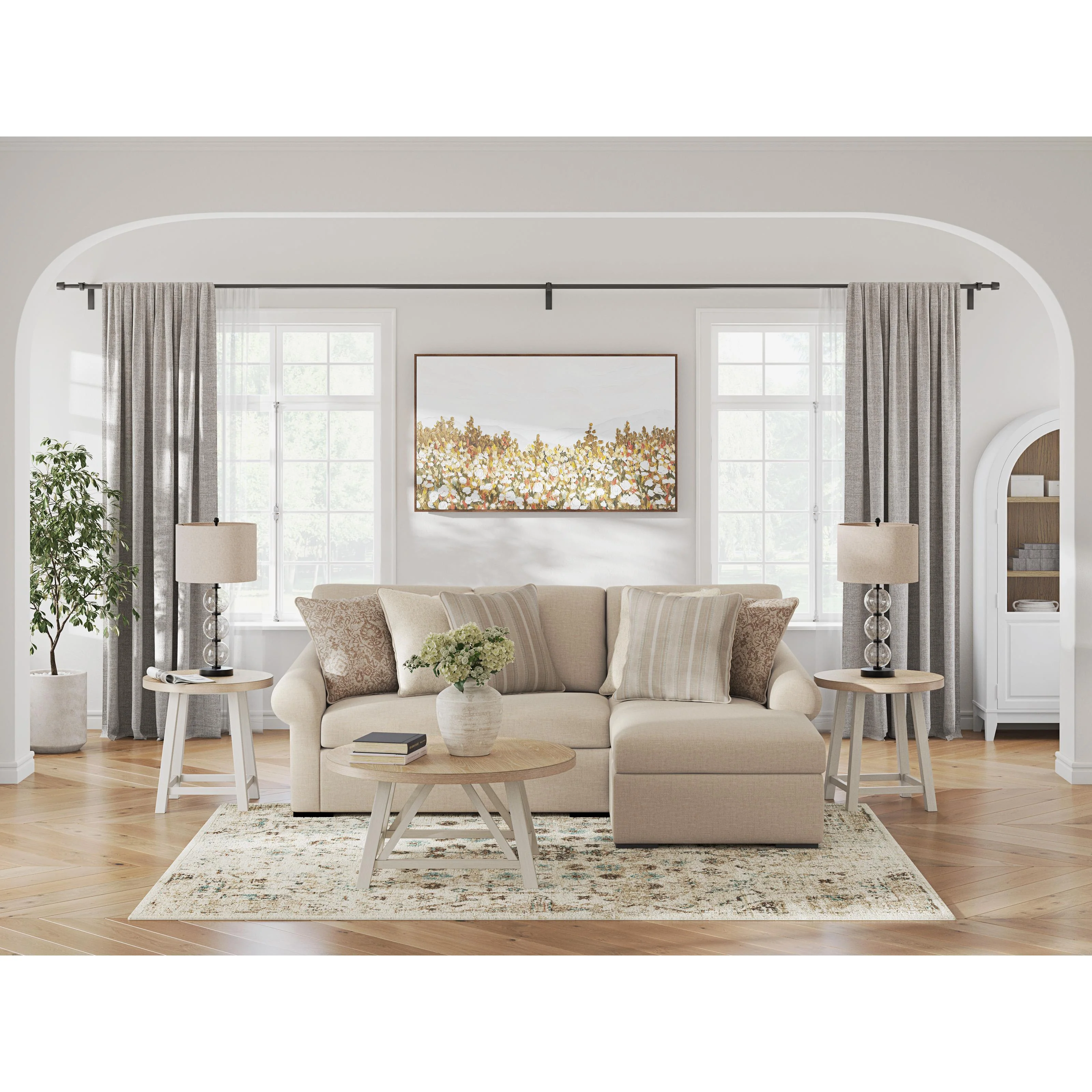 Benchcraft LadyMae 59404S2 2 pc Sectional with Chaise - Image 3