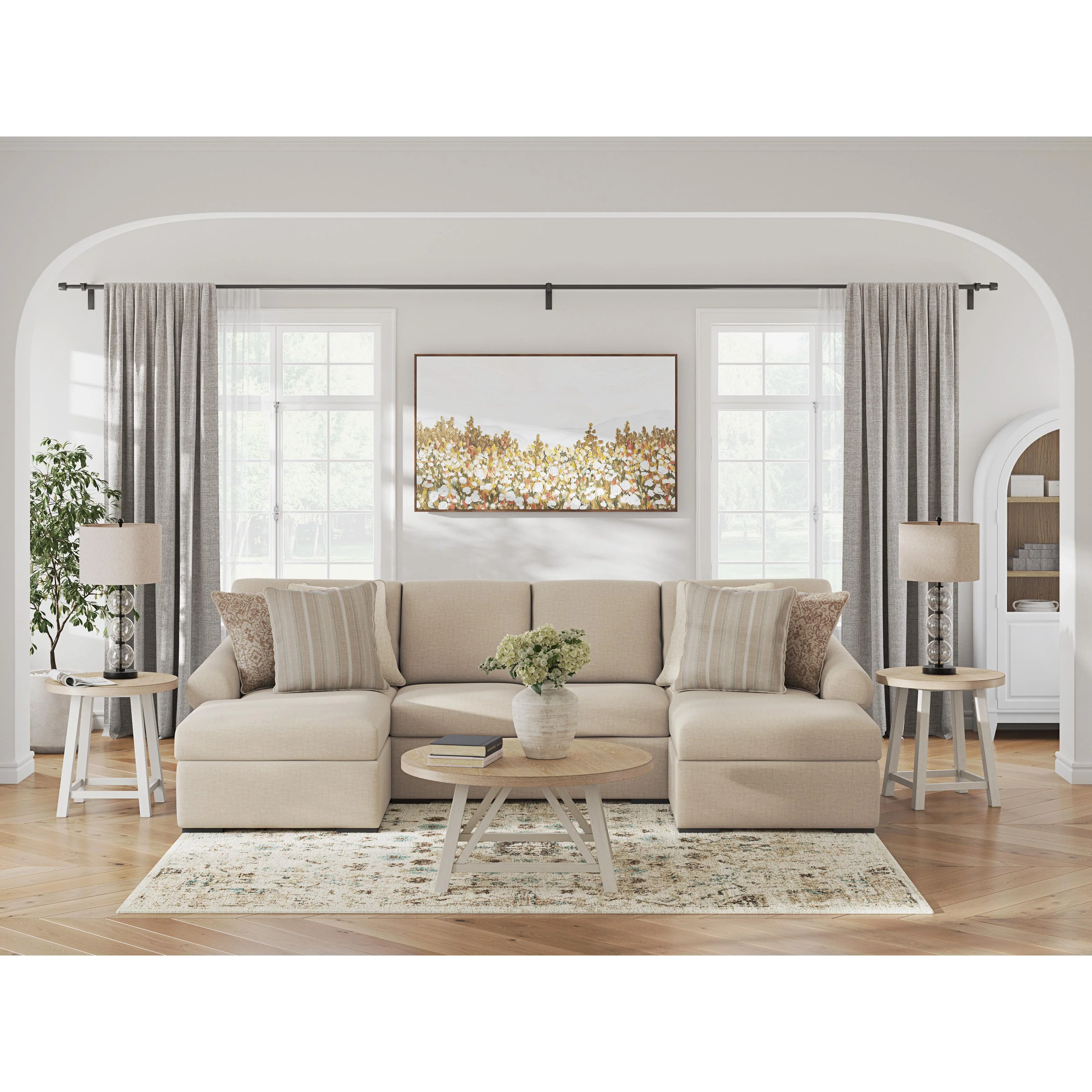 Benchcraft LadyMae 59404S5 3 pc Sectional with Chaise - Image 3