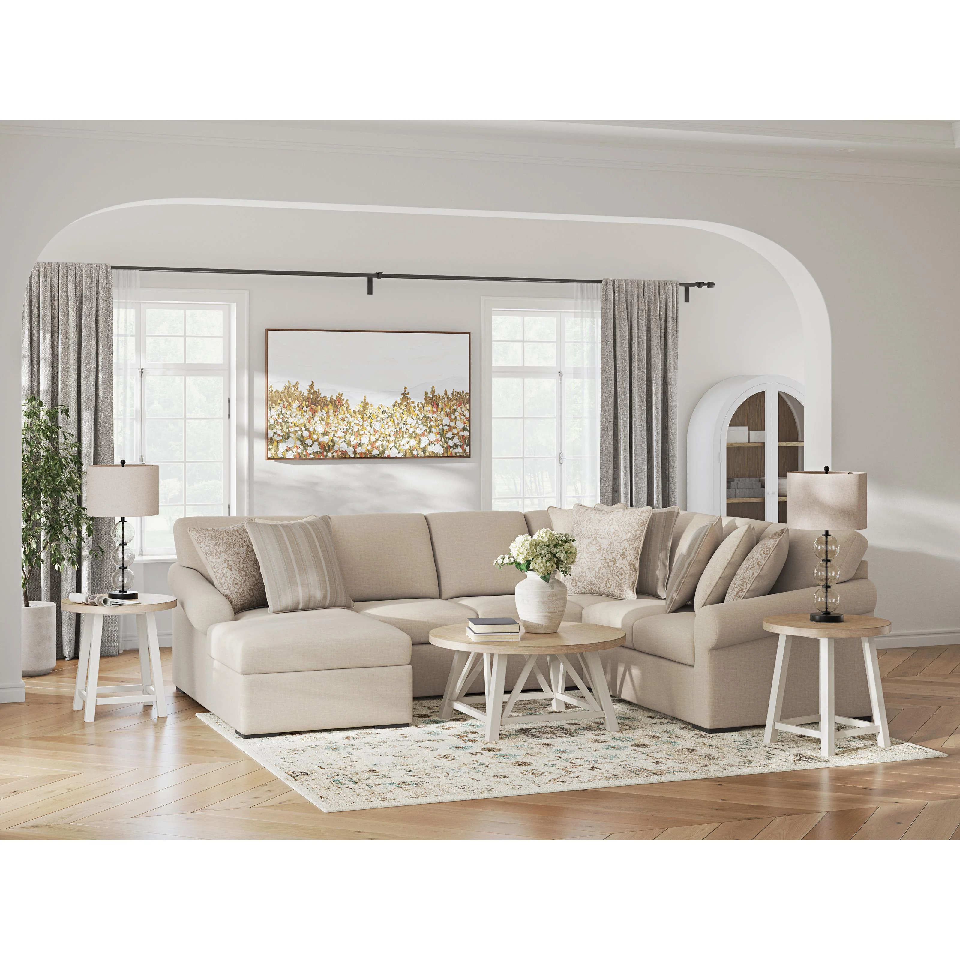 Benchcraft LadyMae 59404S7 4 pc Sectional with Chaise - Image 3