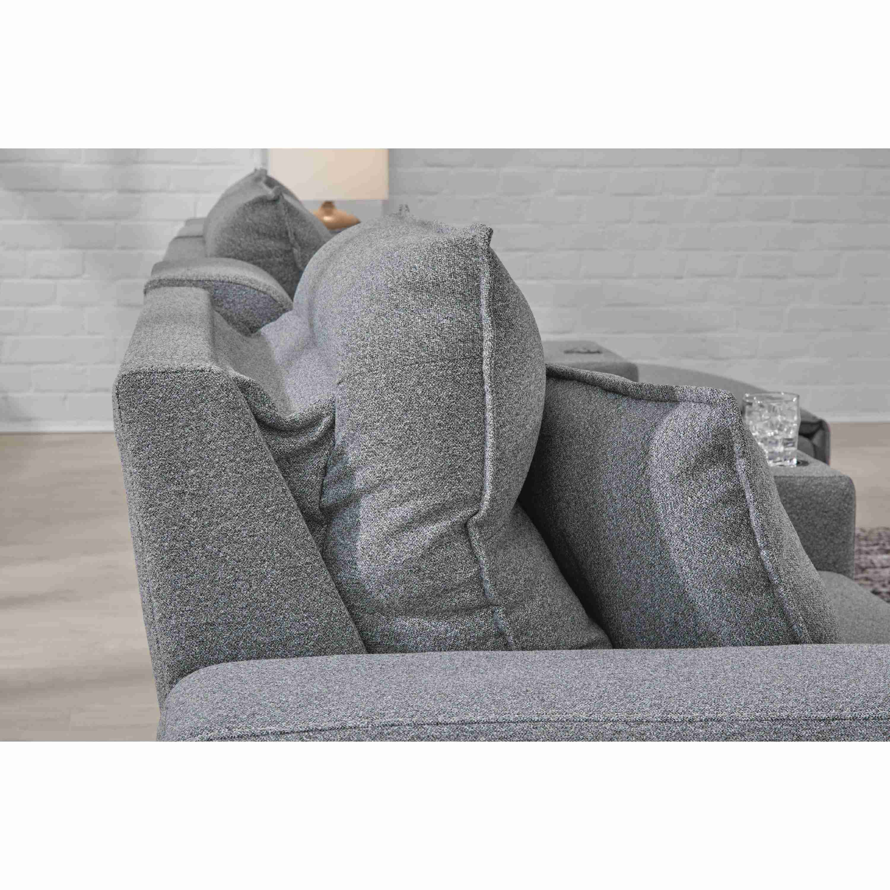 Signature Design by Ashley Modmax 65906S28 6 pc Reclining Sectional with Chaise and Audio Console - Image 3