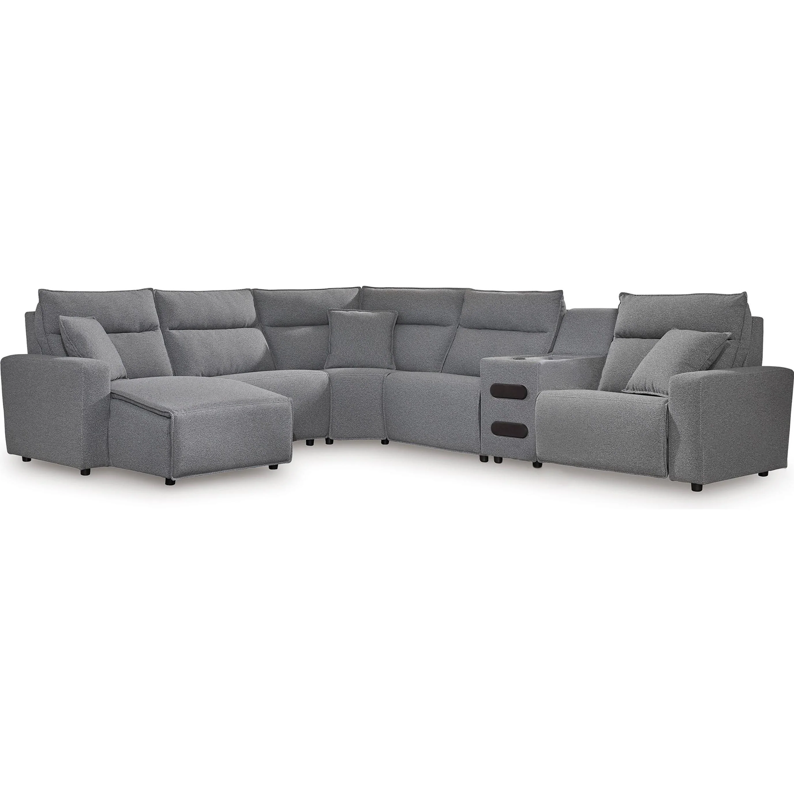 Signature Design by Ashley Modmax 65906S29 6 pc Reclining Sectional with Chaise and Audio Console - Image 1
