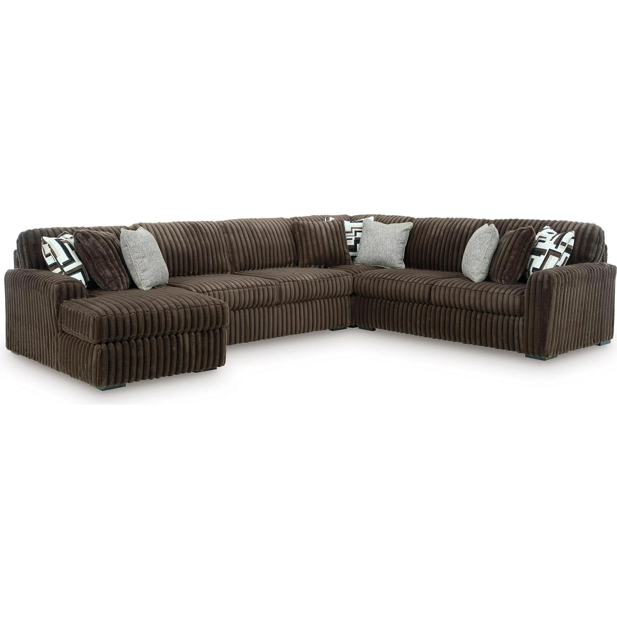 Signature Design by Ashley Midnight-Madness 98104S4 4 pc Sectional with Chaise - Image 1