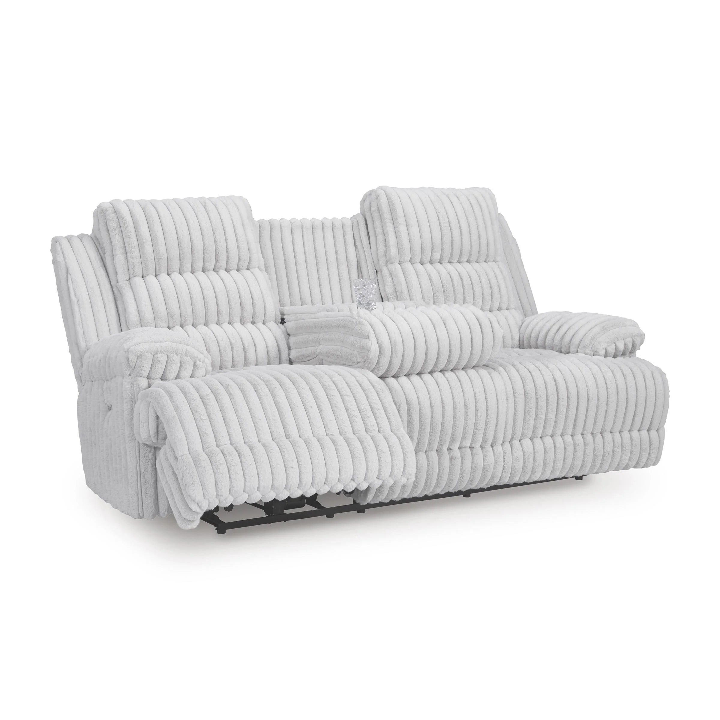 Signature Design by Ashley Rhines Falls PC4280499 Reclining Power Sofa with Drop Down Table - Image 1
