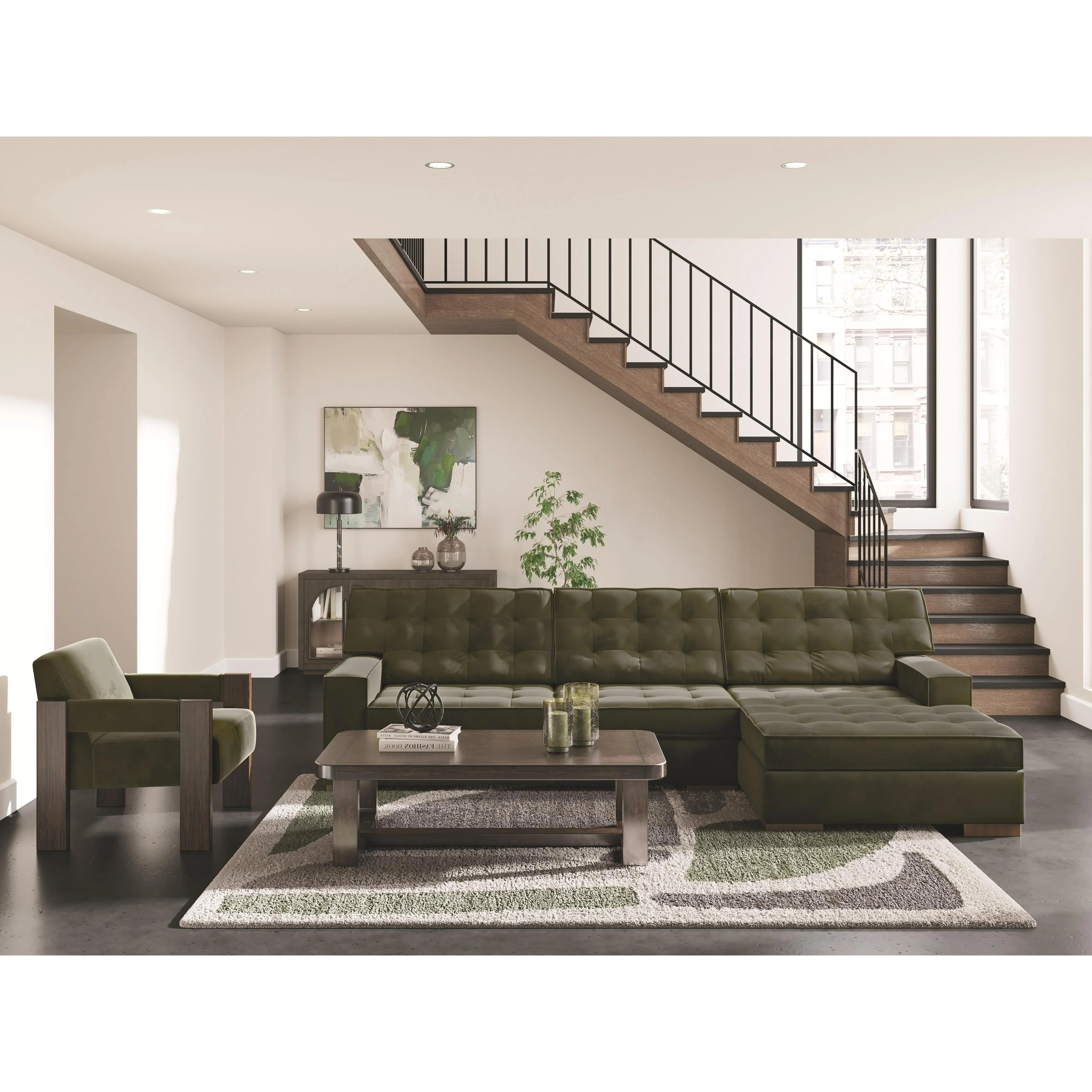 Signature Design by Ashley Caspian-Town PC61702S2 2 pc Sectional with Chaise - Image 2