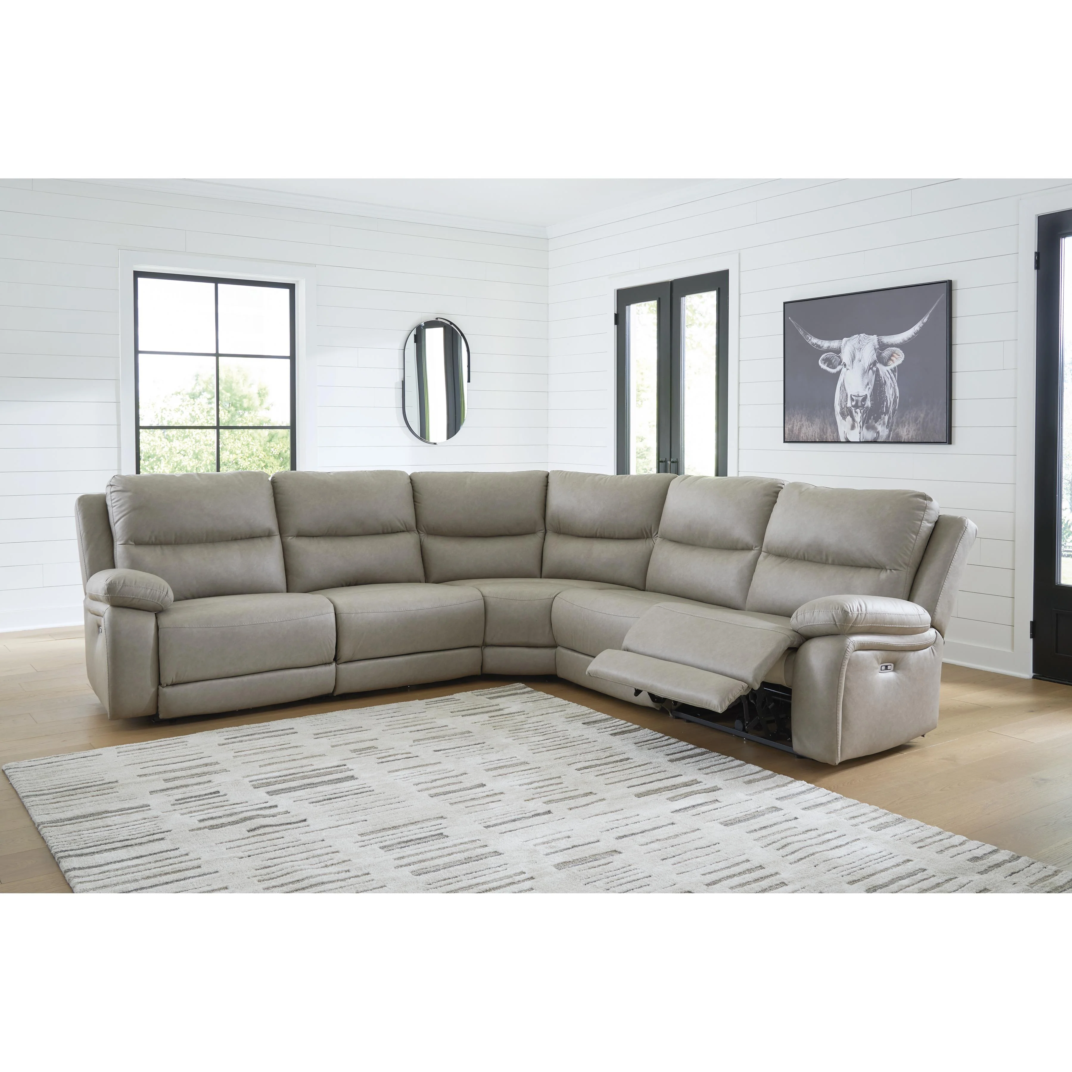 Signature Design by Ashley Narwhal Place PC99201S8 5 pc Power Reclining Sectional - Image 2