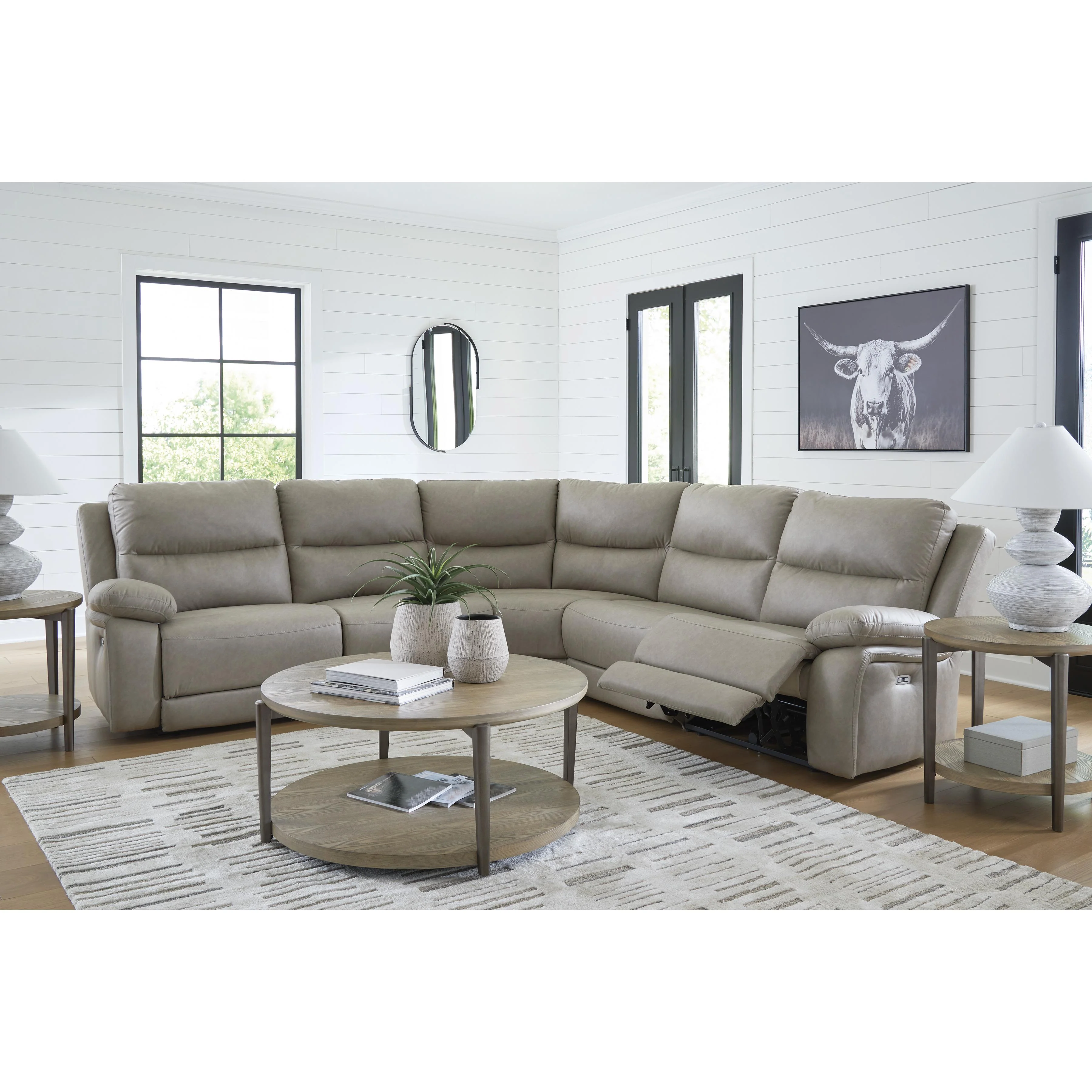 Signature Design by Ashley Narwhal Place PC99201S8 5 pc Power Reclining Sectional - Image 3