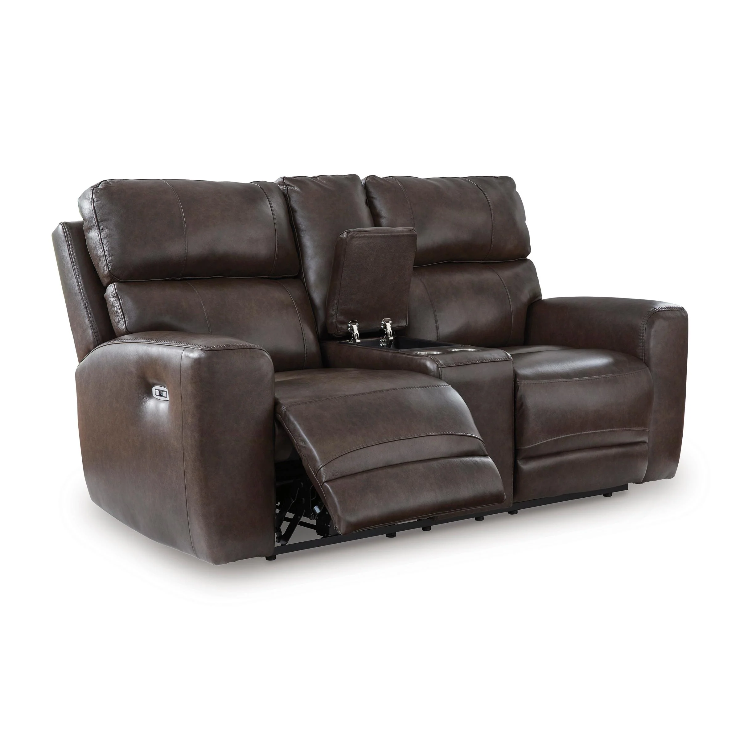 Signature Design by Ashley Crossplex PCU6450618 Power Reclining Loveseat with Console and Adjustable Headrest - Image 1
