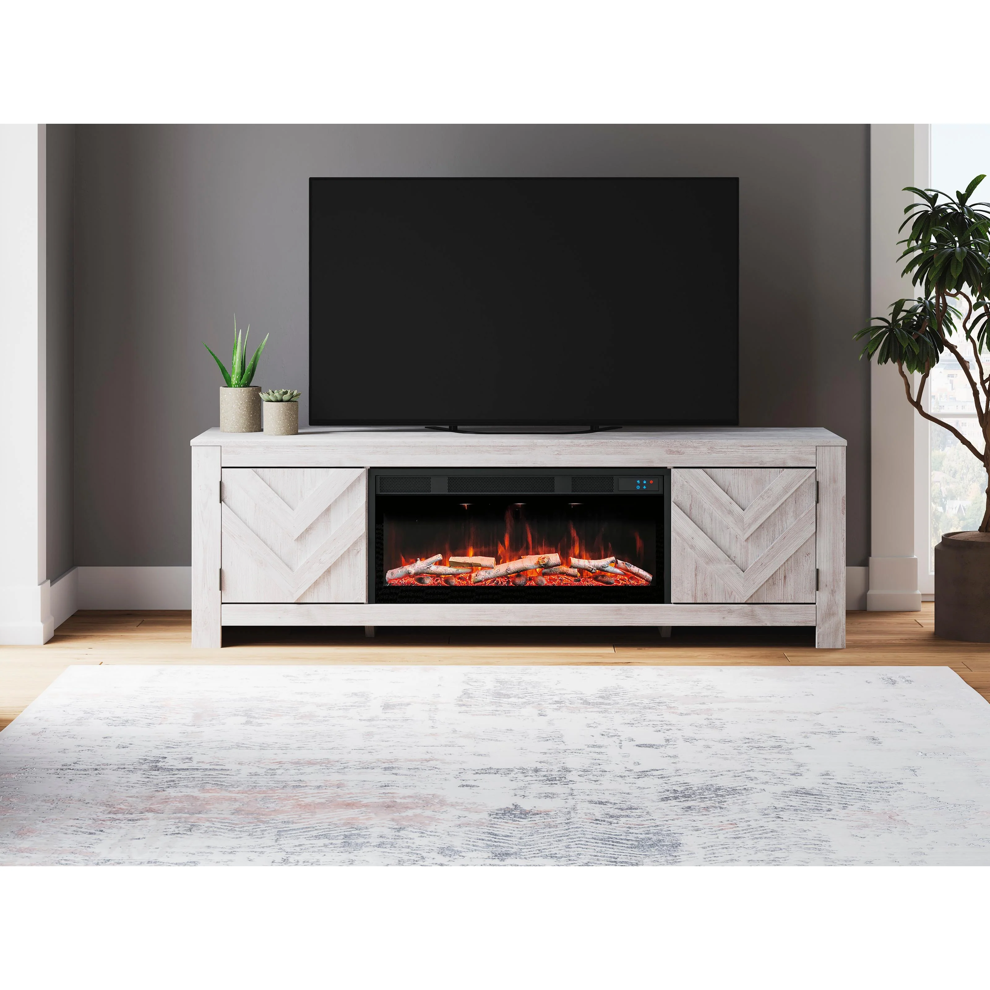 Signature Design by Ashley Cayboni W3788W1 71" TV Stand with Electric Fireplace - Image 3