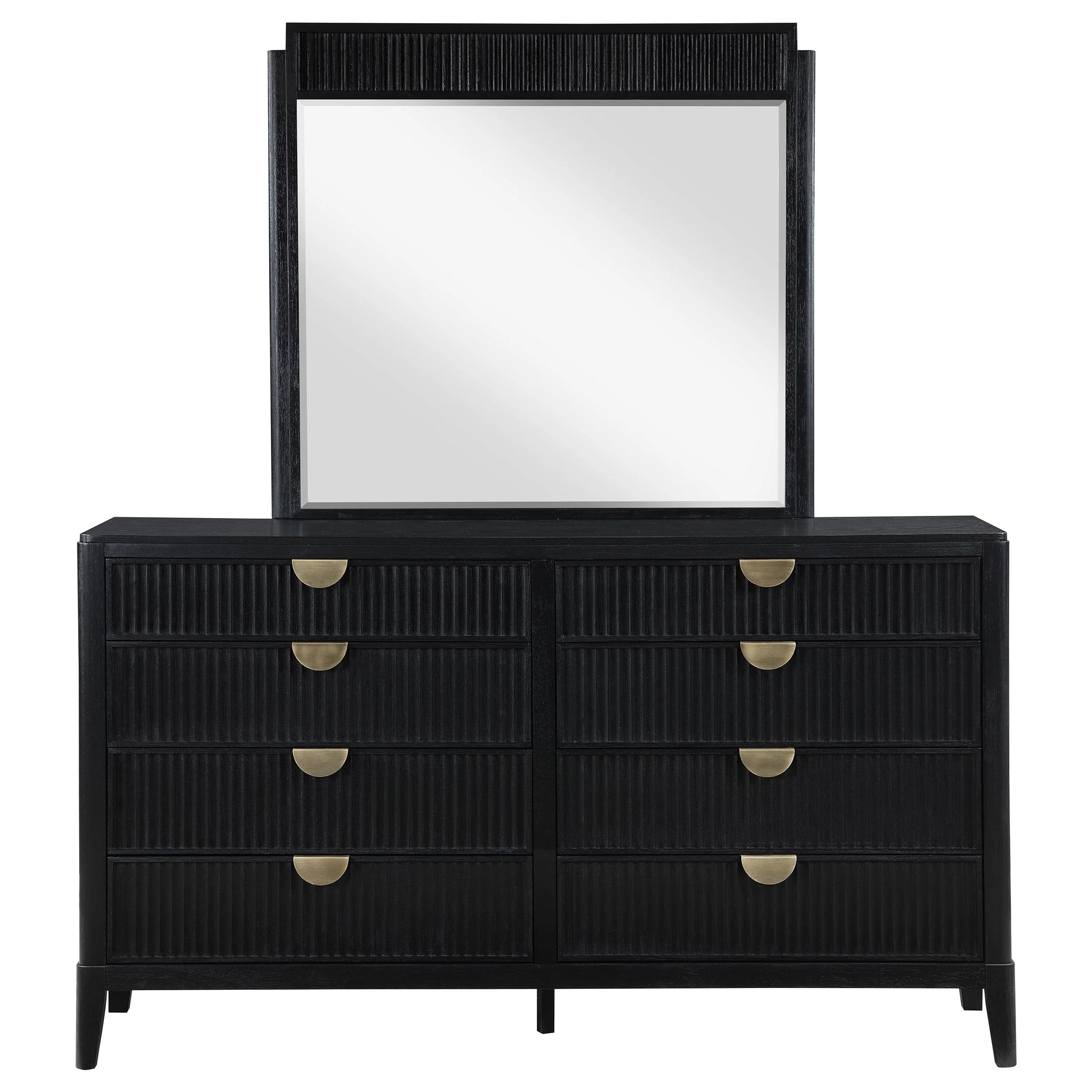 Coaster Furniture Brookmead 224713M 8-Drawer Dresser with Mirror - Black - Image 2