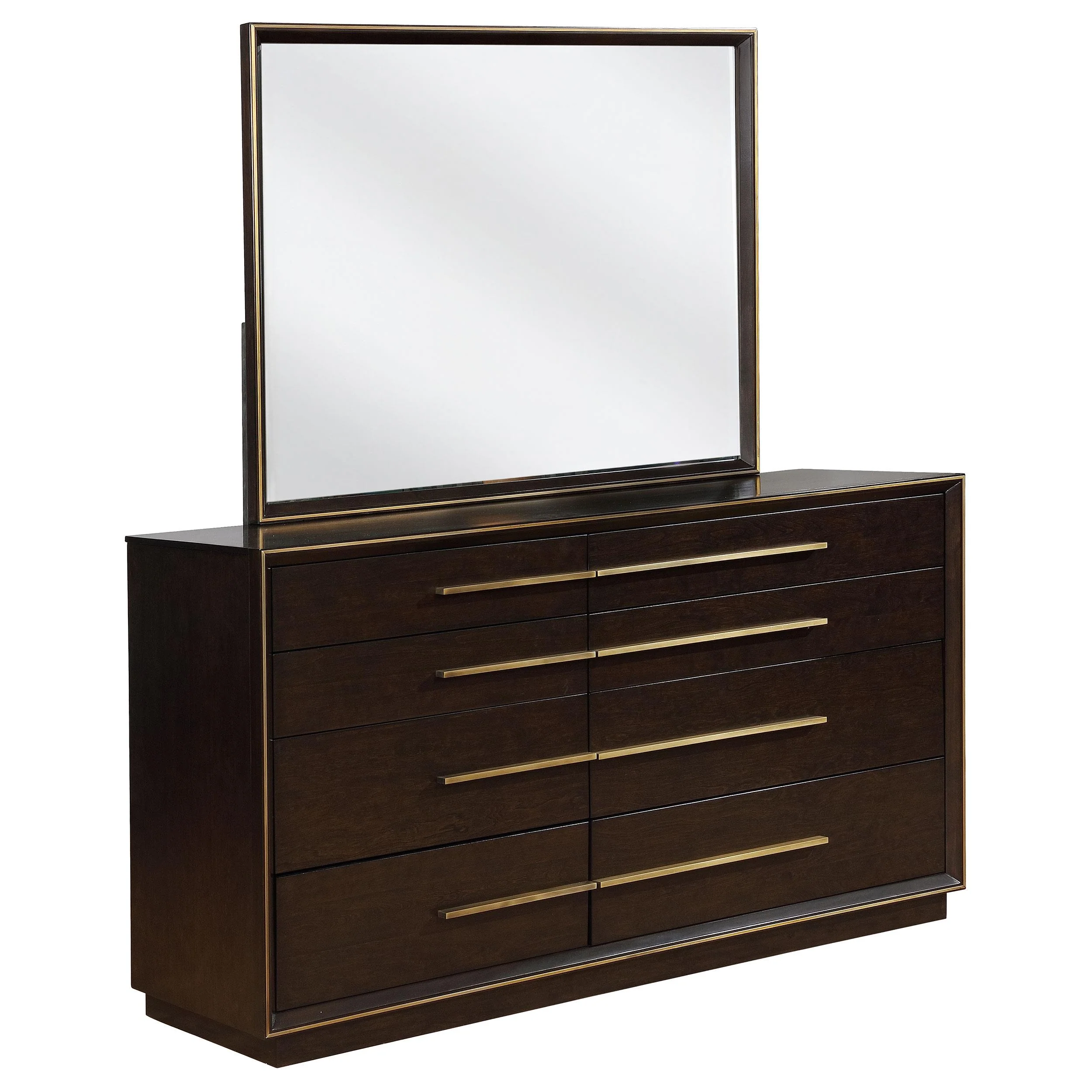 Coaster Furniture Durango 223263M 8-Drawer Dresser with Mirror - Smoked Peppercorn - Image 1