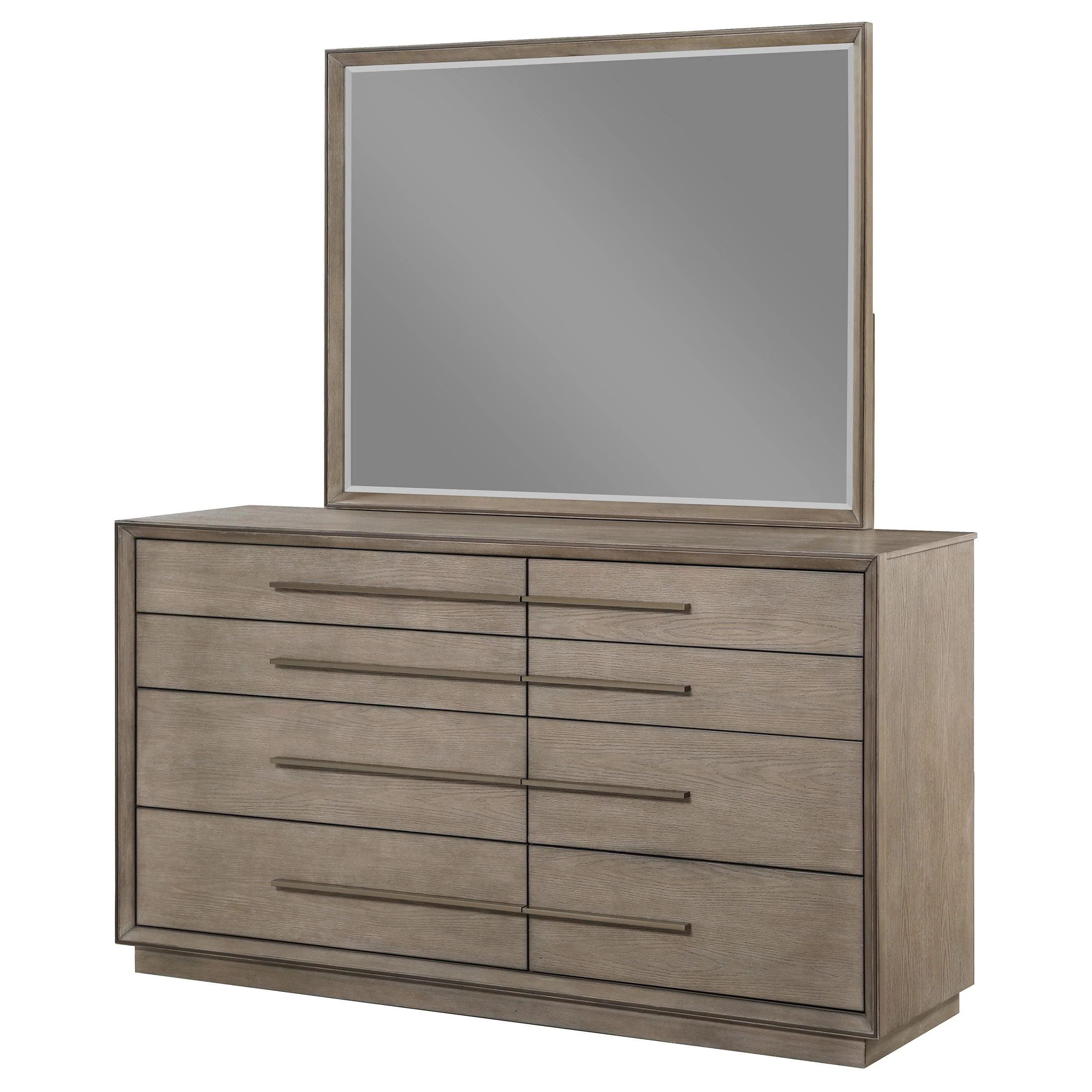 Coaster Furniture Durango 223273M 8-Drawer Dresser and Mirror - Taupe Oak - Image 3