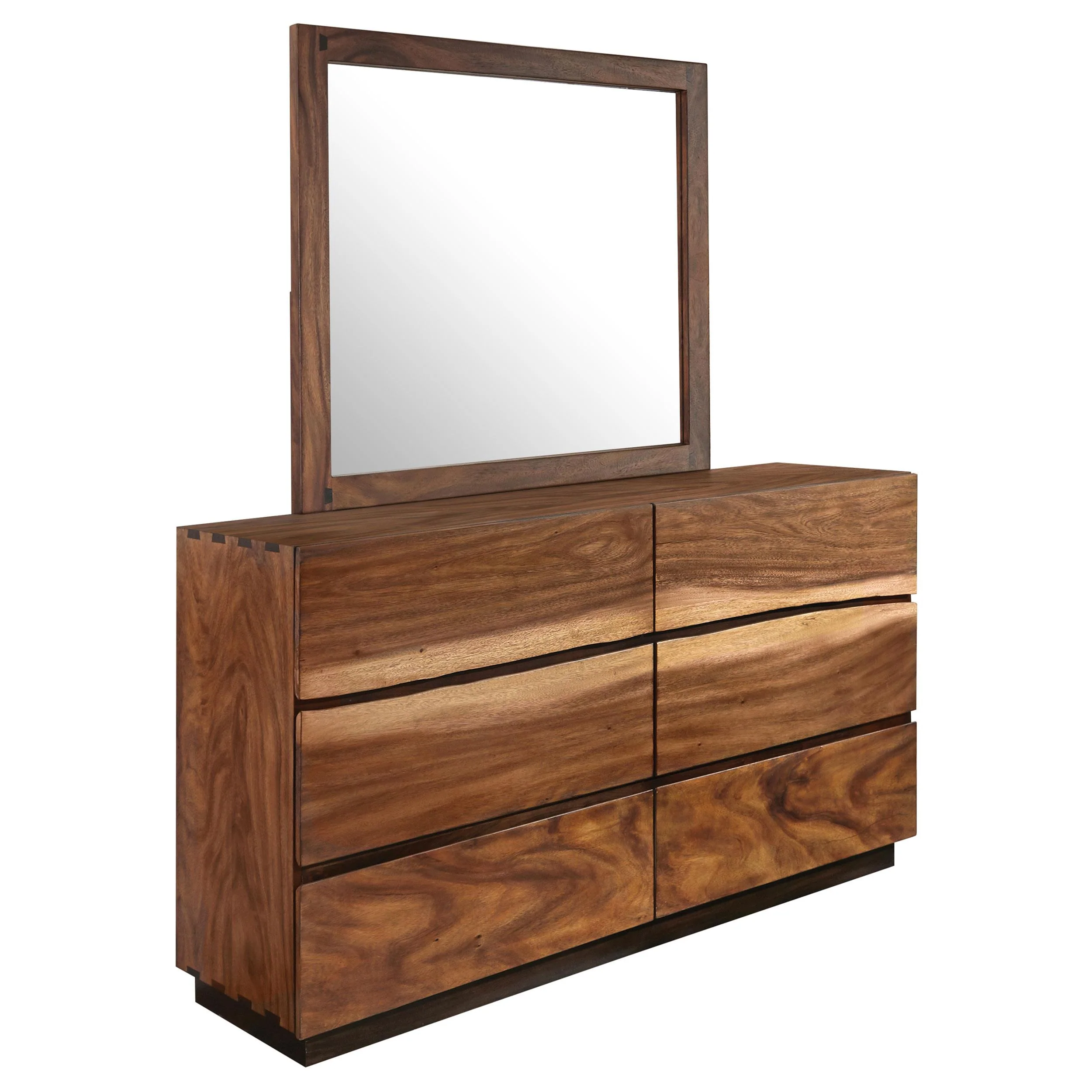 Coaster Furniture Winslow 223253M 6-Drawer Dresser with Mirror - Smokey Walnut - Image 1