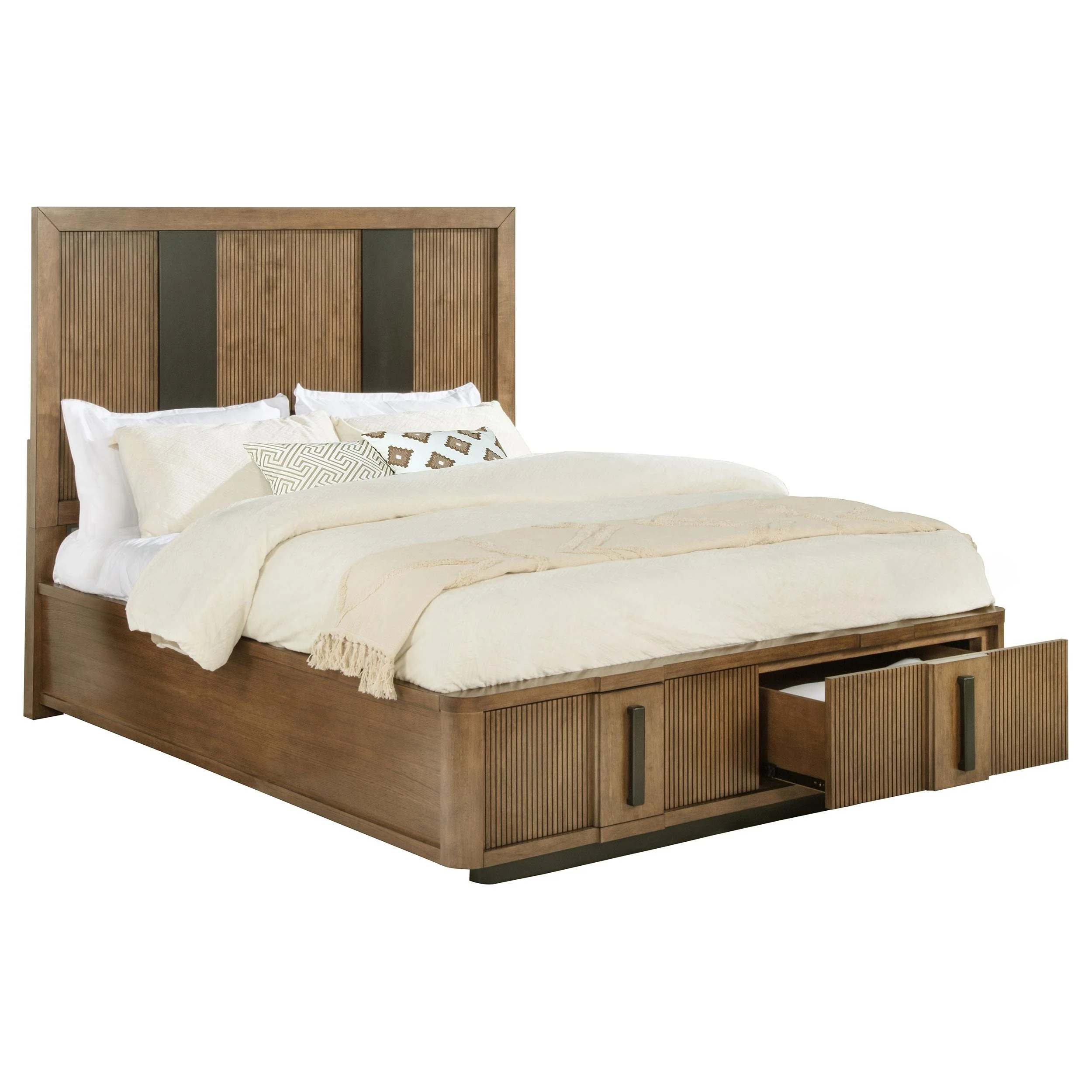 Coaster Furniture Terrace 224900KW 2-Drawer California King Storage Bed - Ash Brown - Image 2