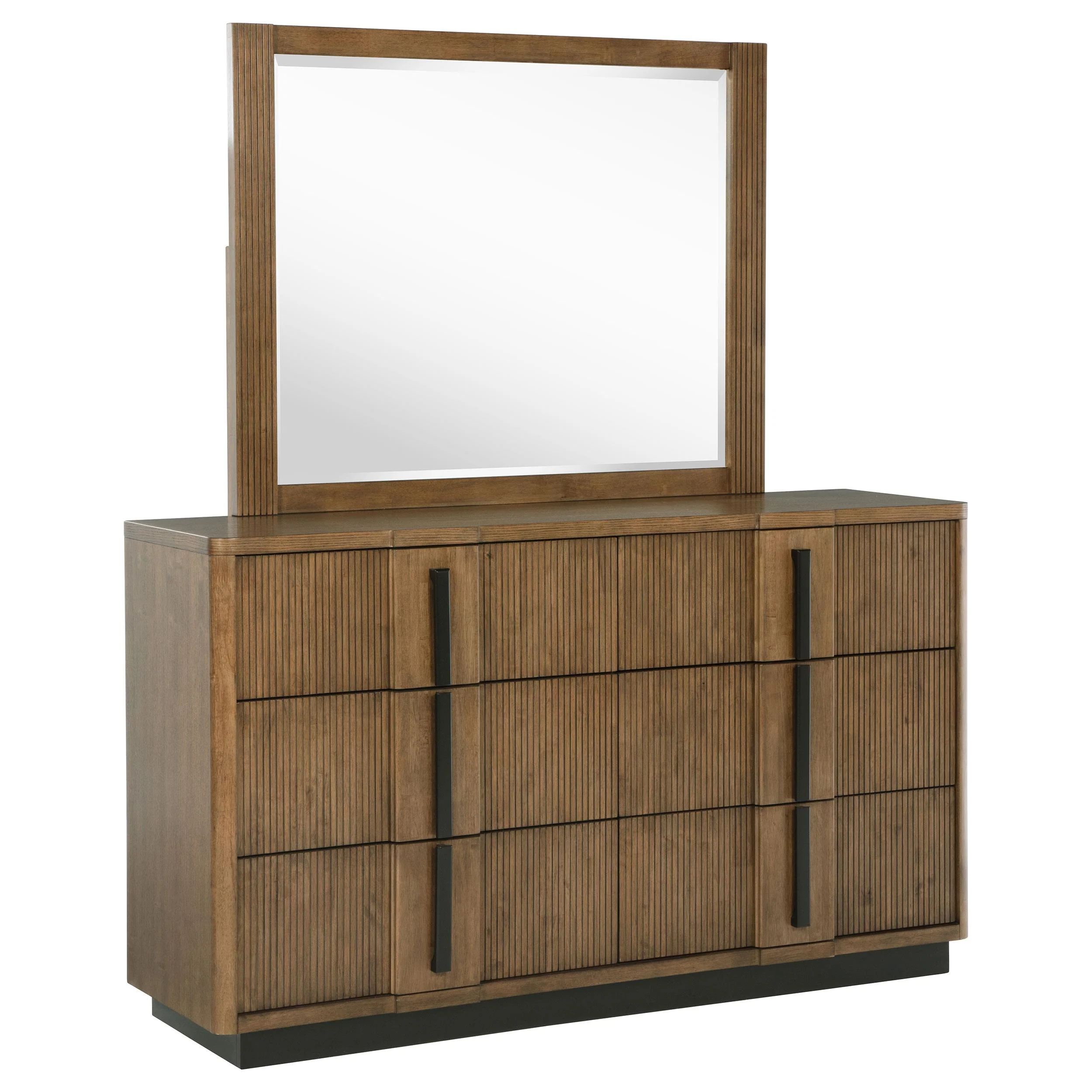 Coaster Furniture Terrace 224903M 6-Drawer Dresser and Mirror - Ash Brown - Image 1