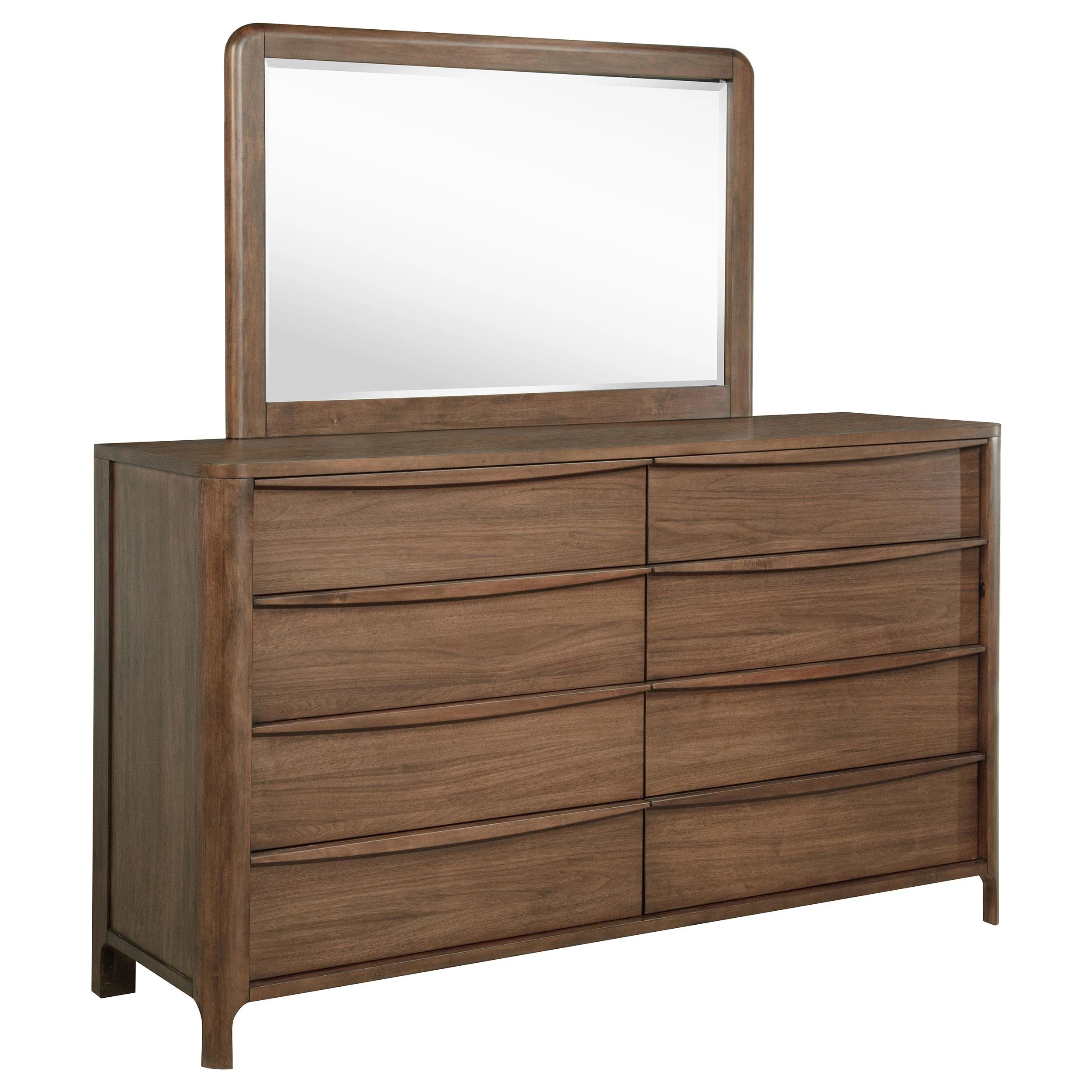 Coaster Furniture Maderia 223323M 8-Drawer Dresser and Mirror - Walnut - Image 1
