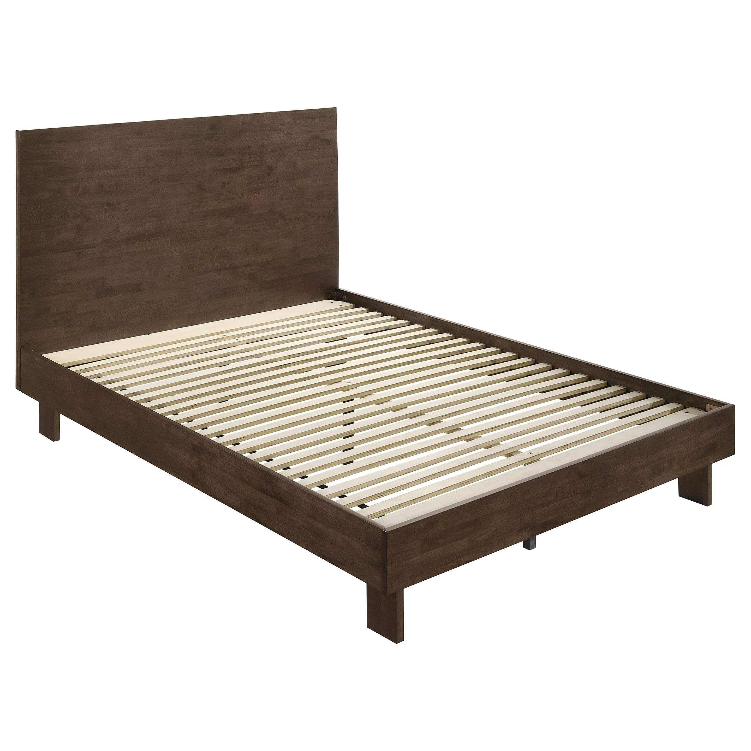 Coaster Furniture Glenwood 225011Q 48-inch Queen Platform Panel Bed - Warm Brown - Image 1