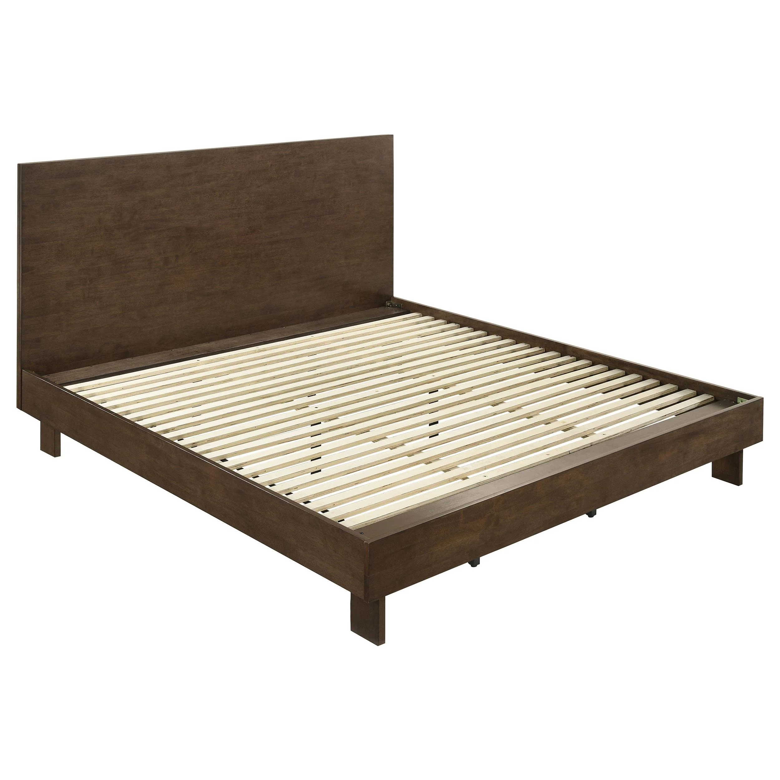 Coaster Furniture Glenwood 225011KE 48-inch Eastern King Platform Panel Bed - Warm Brown - Image 1