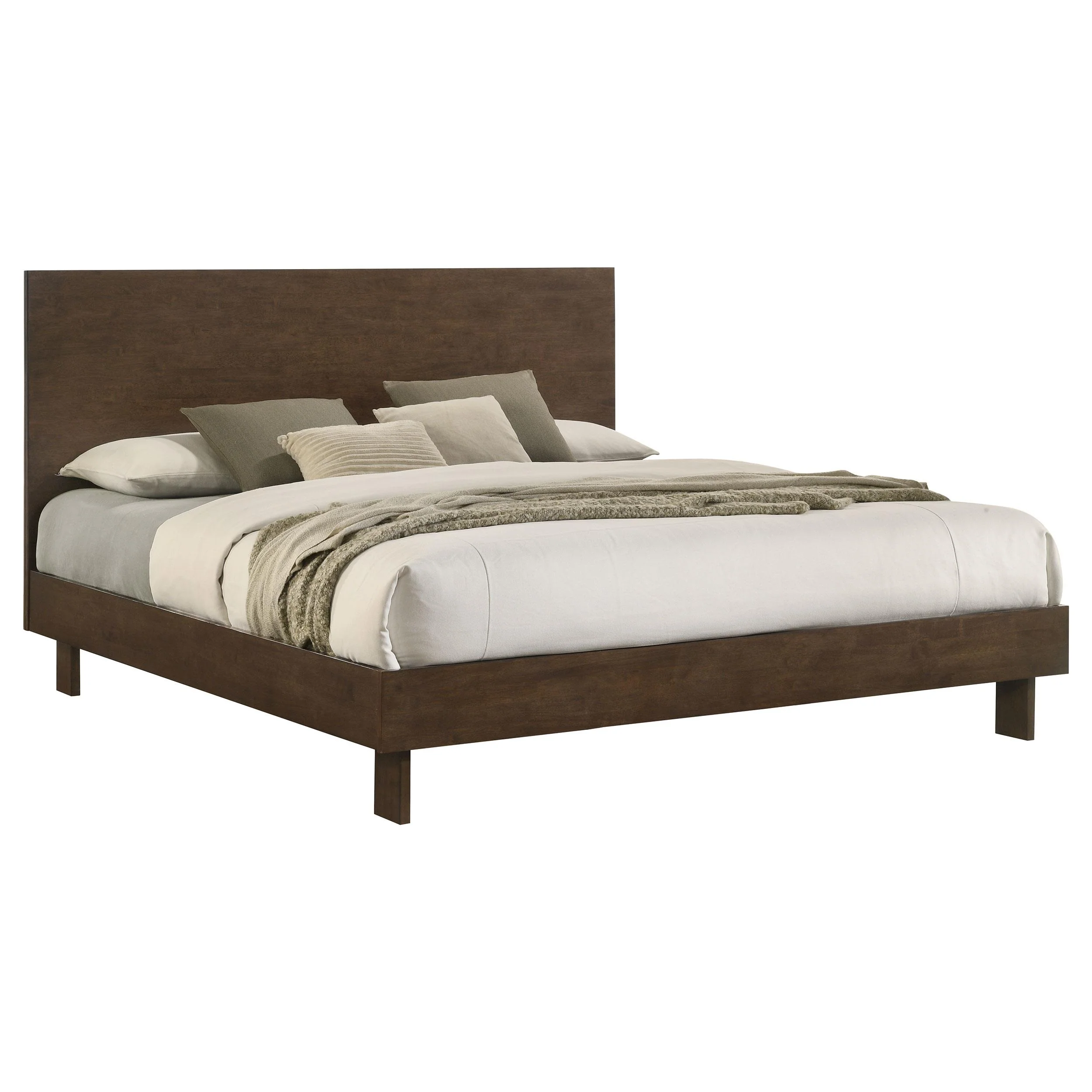 Coaster Furniture Glenwood 225011KE 48-inch Eastern King Platform Panel Bed - Warm Brown - Image 2