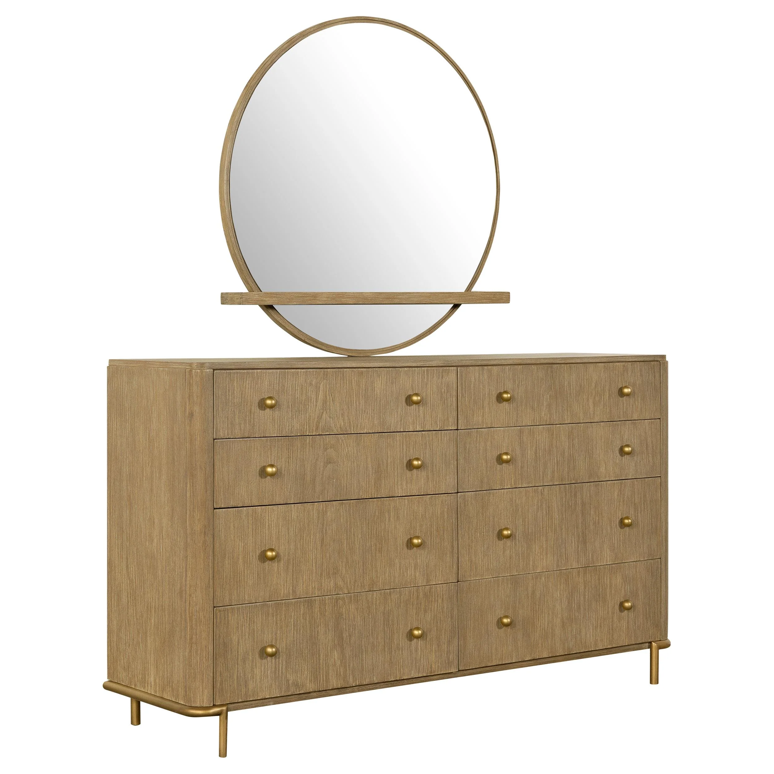 Coaster Furniture Arini 224303M 8-Drawer Dresser with Mirror - Sand Wash - Image 1