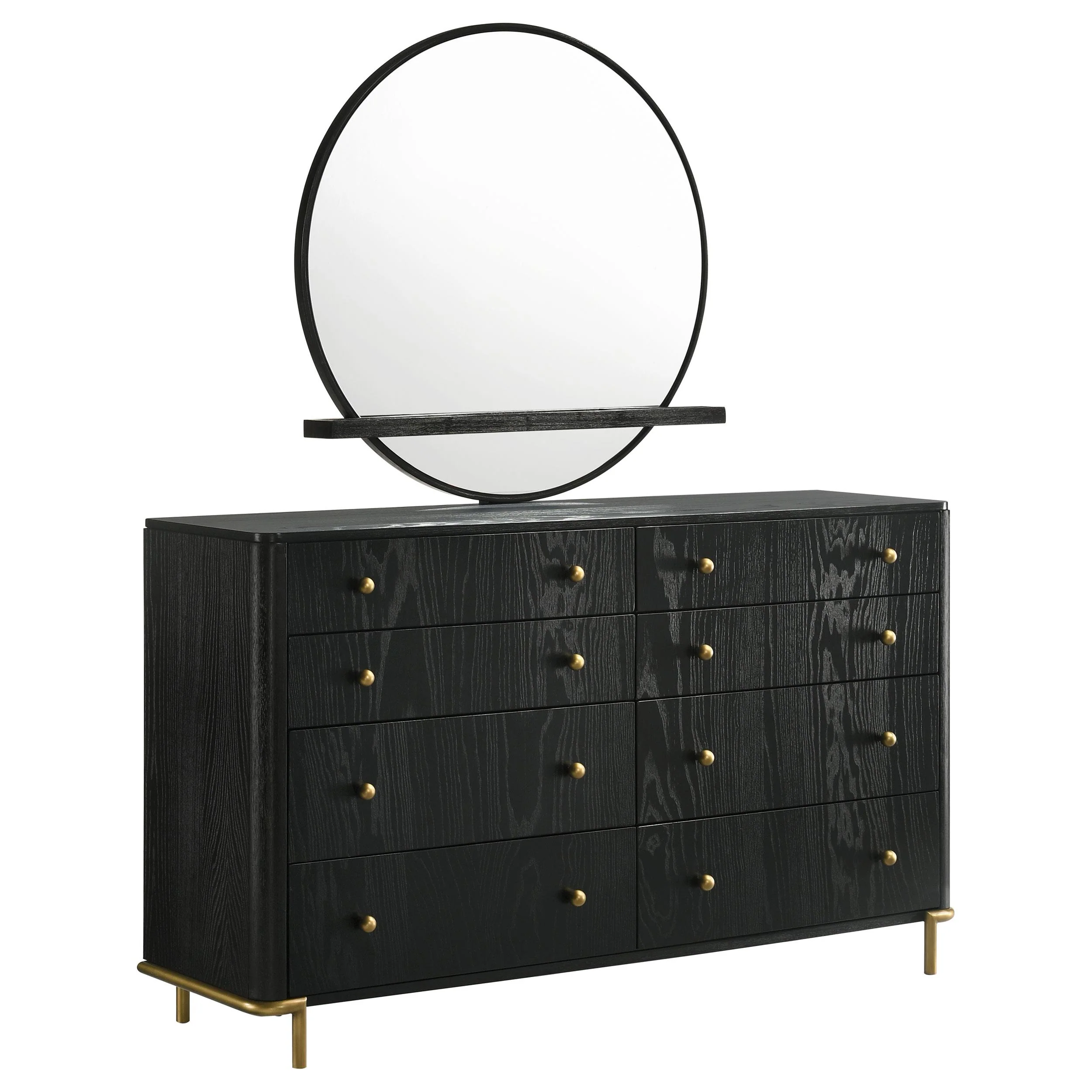 Coaster Furniture Arini 224333M 8-Drawer Dresser with Mirror - Black - Image 1