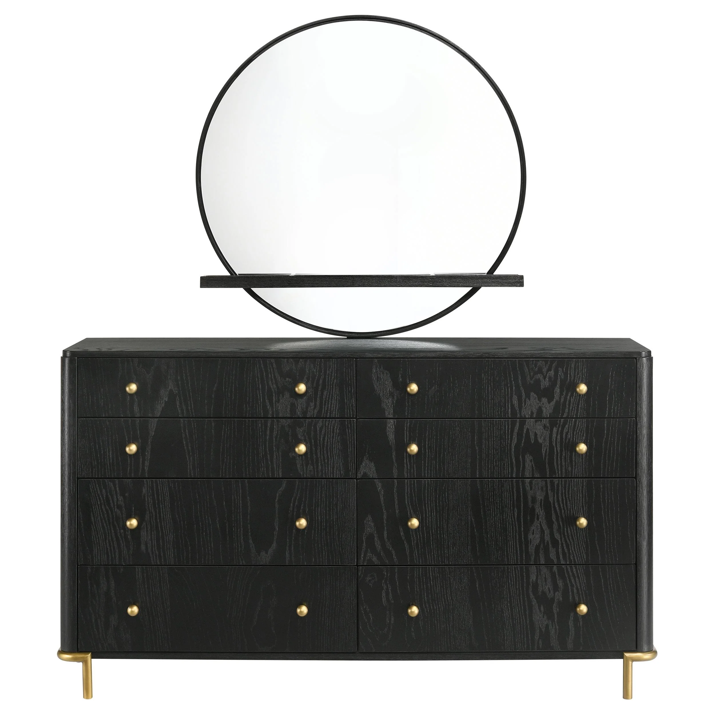 Coaster Furniture Arini 224333M 8-Drawer Dresser with Mirror - Black - Image 2