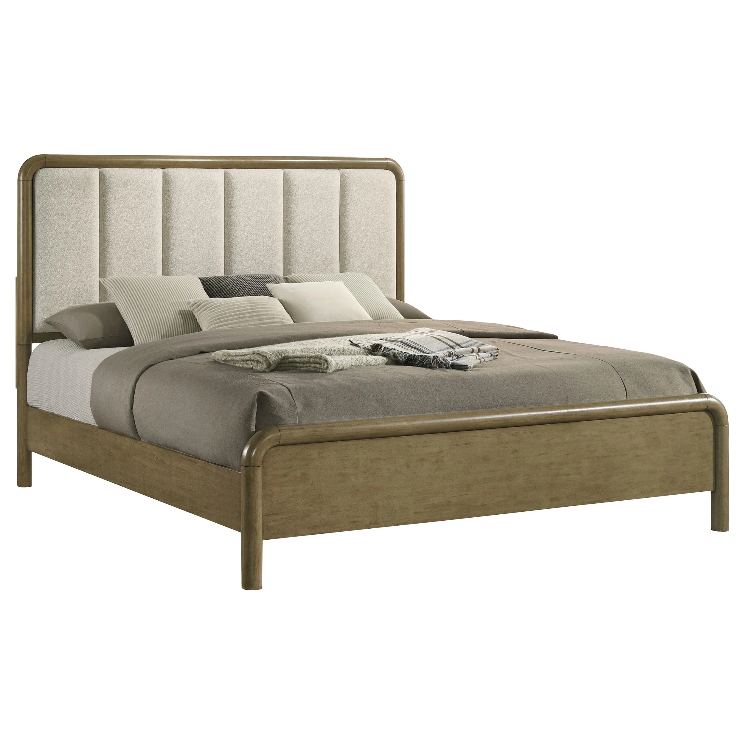 Coaster Furniture Amsbury 224271Q 59-inch Upholstered Queen Bed - Nutmeg - Image 2