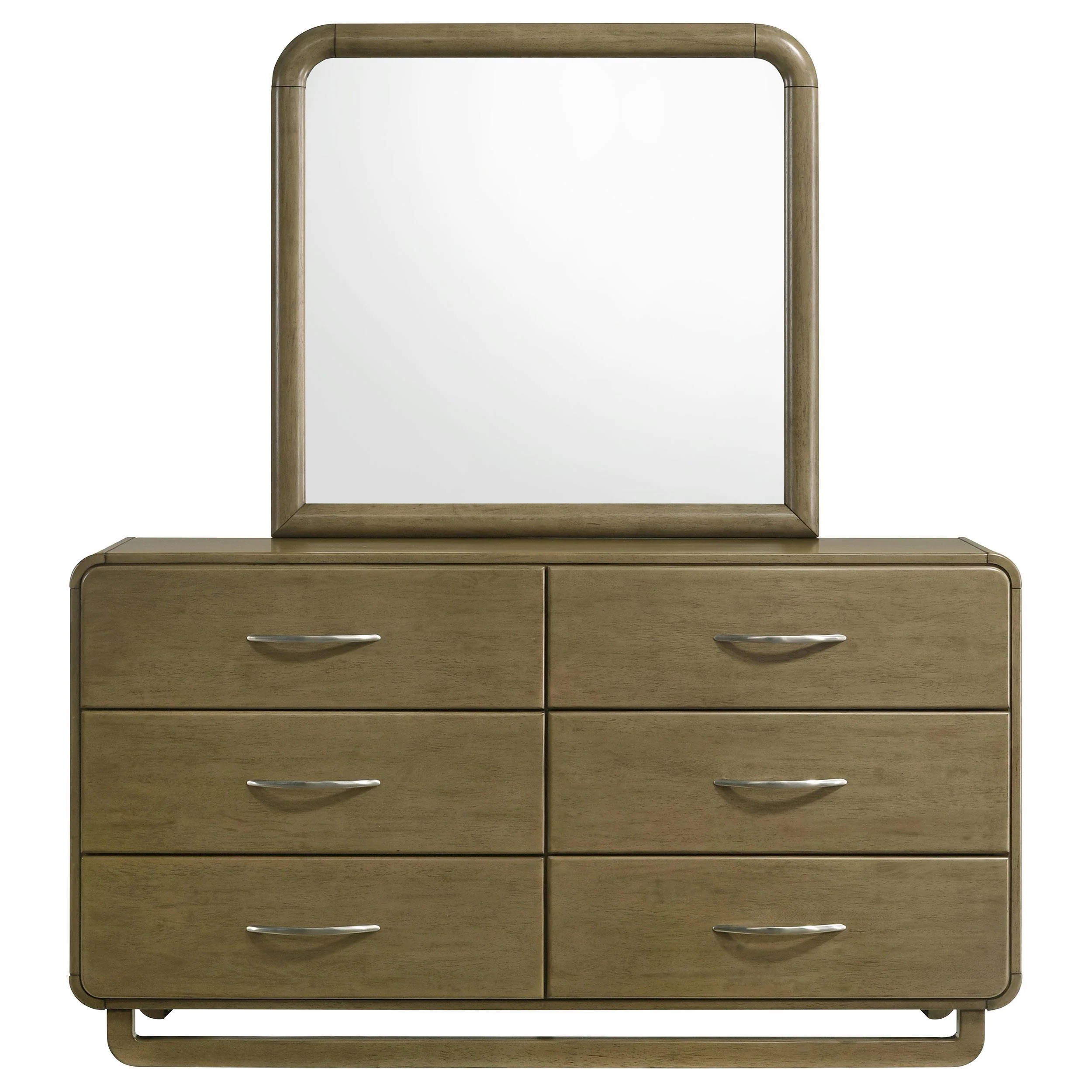 Coaster Furniture Amsbury 224273M 6-Drawer Dresser and Mirror - Nutmeg - Image 2