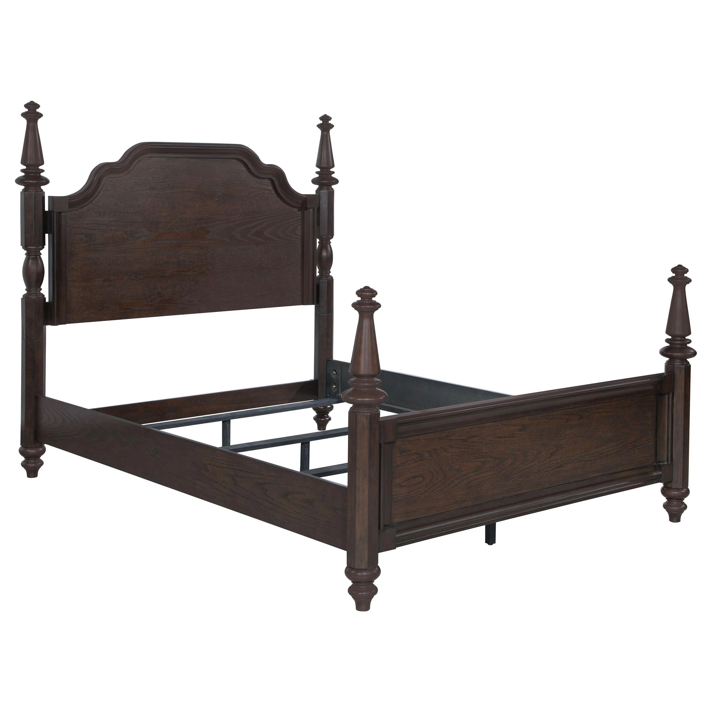 Coaster Furniture Andover 223631Q 63-inch Four Poster Queen Bed - Dark Oak - Image 1