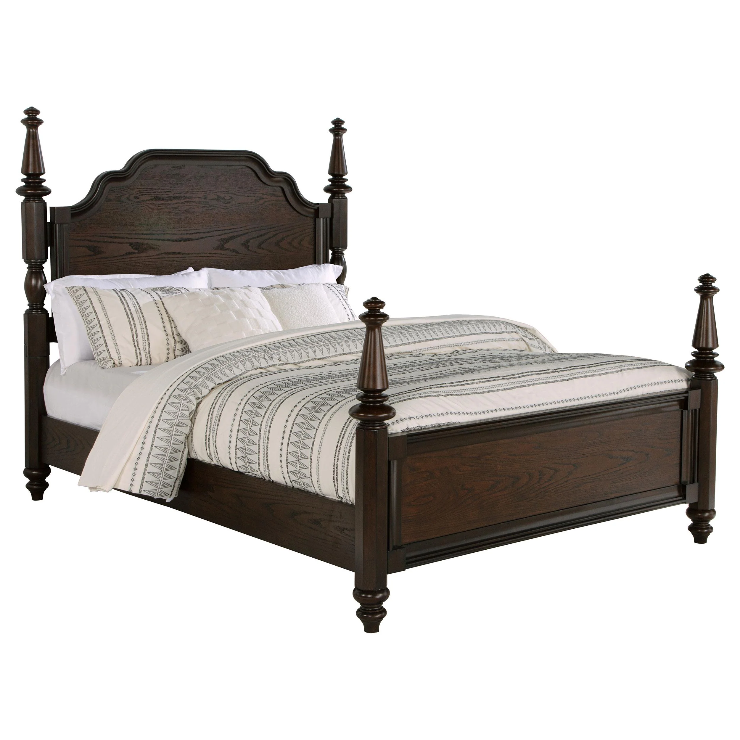 Coaster Furniture Andover 223631Q 63-inch Four Poster Queen Bed - Dark Oak - Image 2