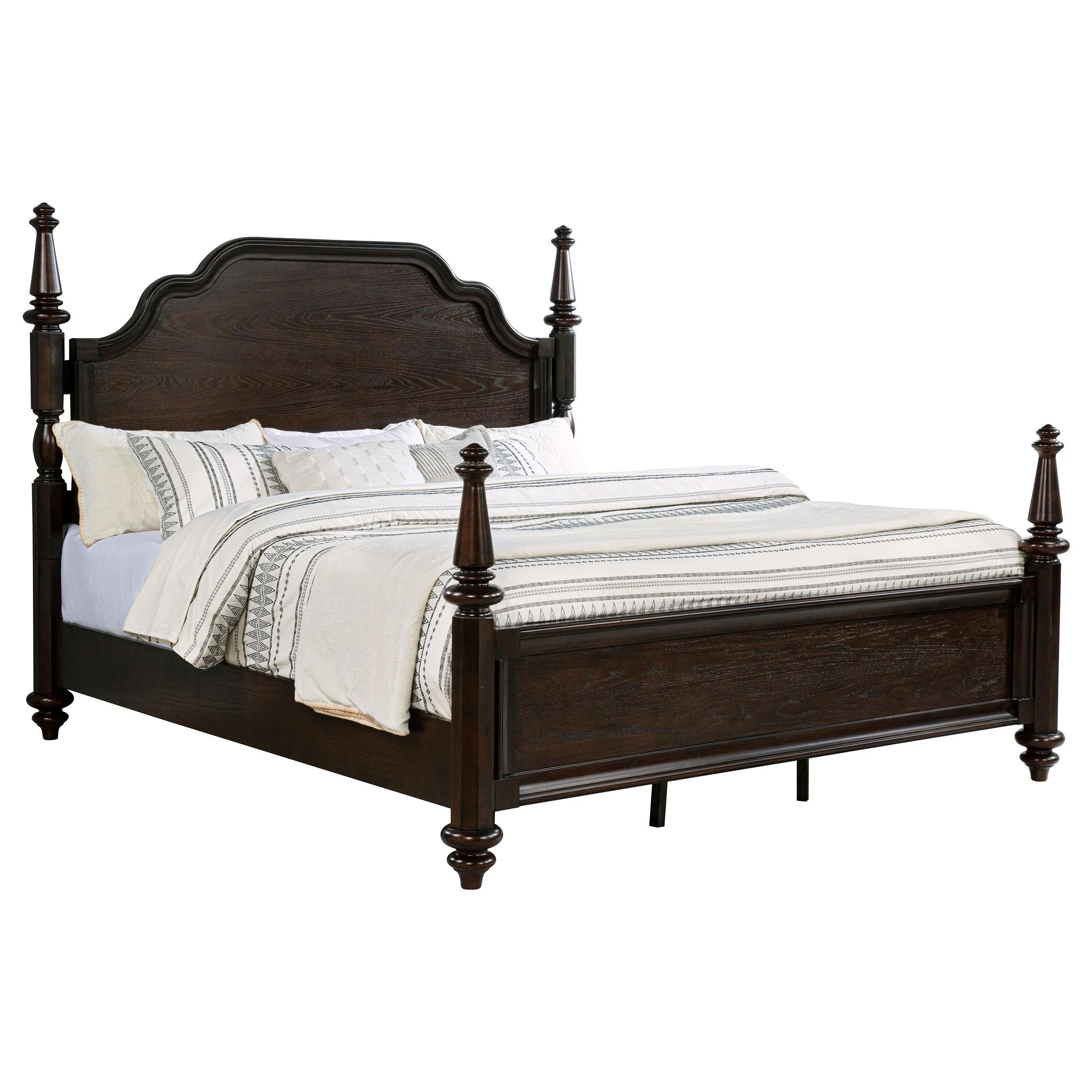 Coaster Furniture Andover 223631KE 63-inch Four Poster Eastern King Bed - Dark Oak - Image 2