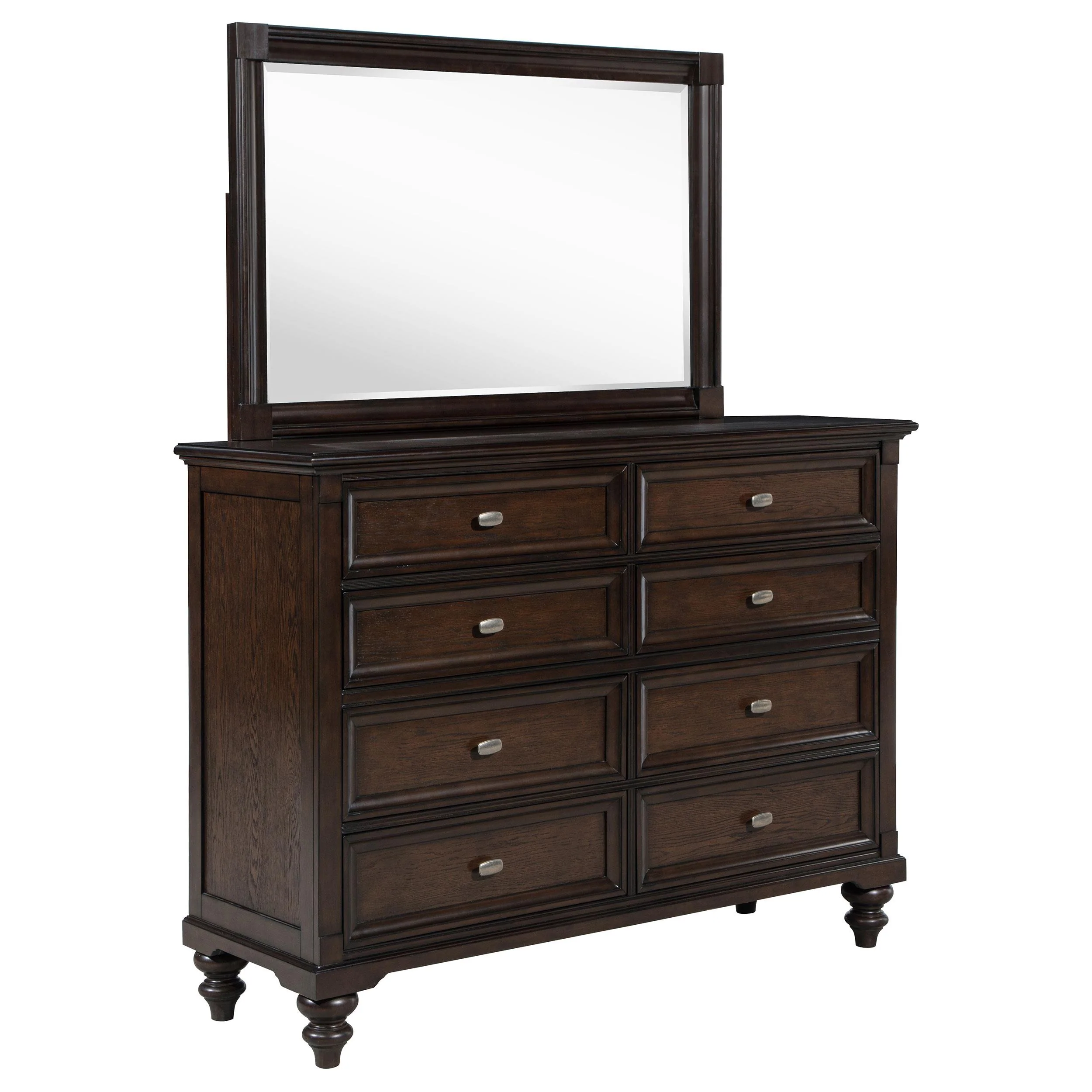 Coaster Furniture Andover 223633M 8-Drawer Dresser and Mirror - Dark Oak - Image 1